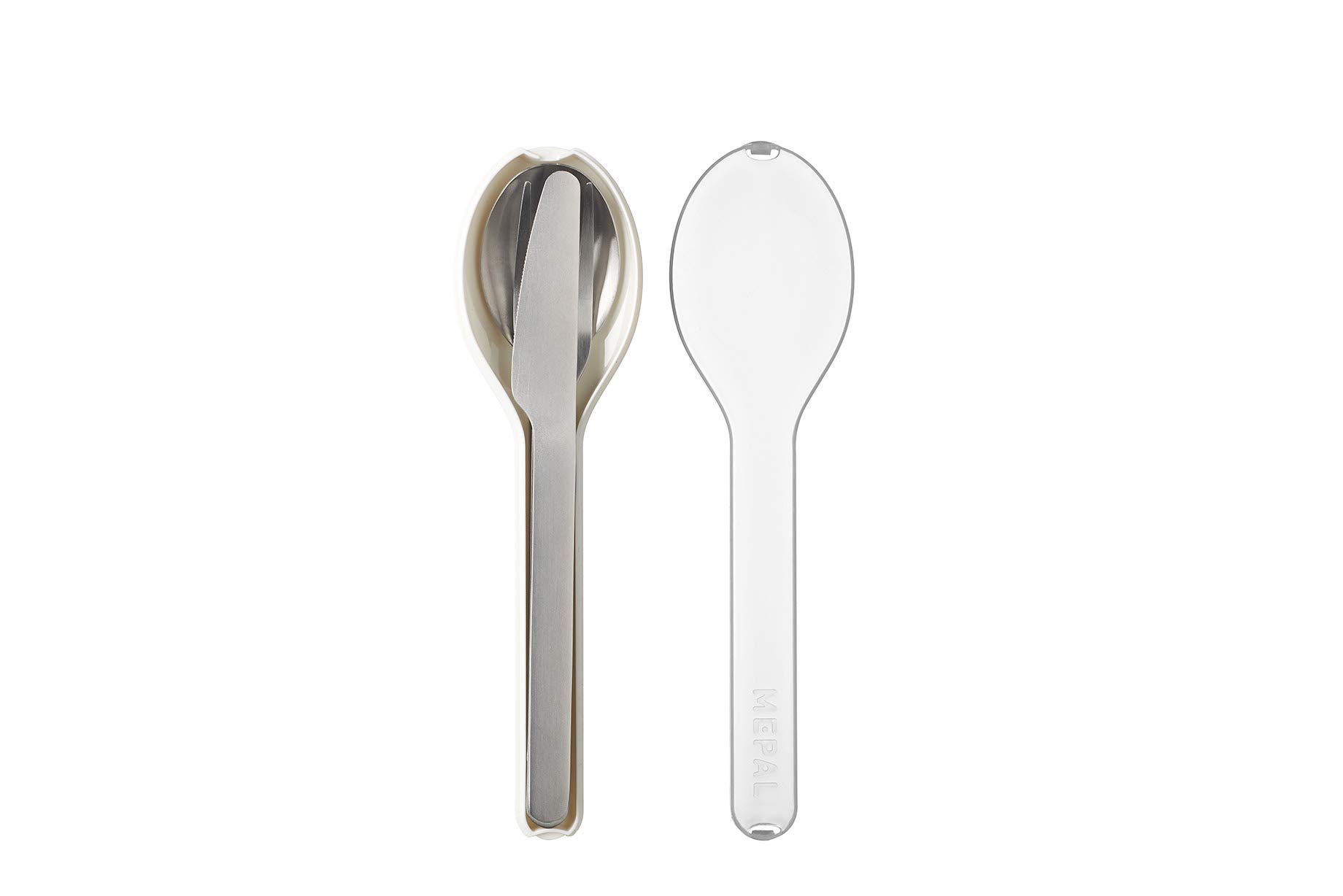 mepal-ellipse-set-de-couverts-3-pi-ces-avec-tui-de-voyage-acier-inoxydable-blanc image 1
