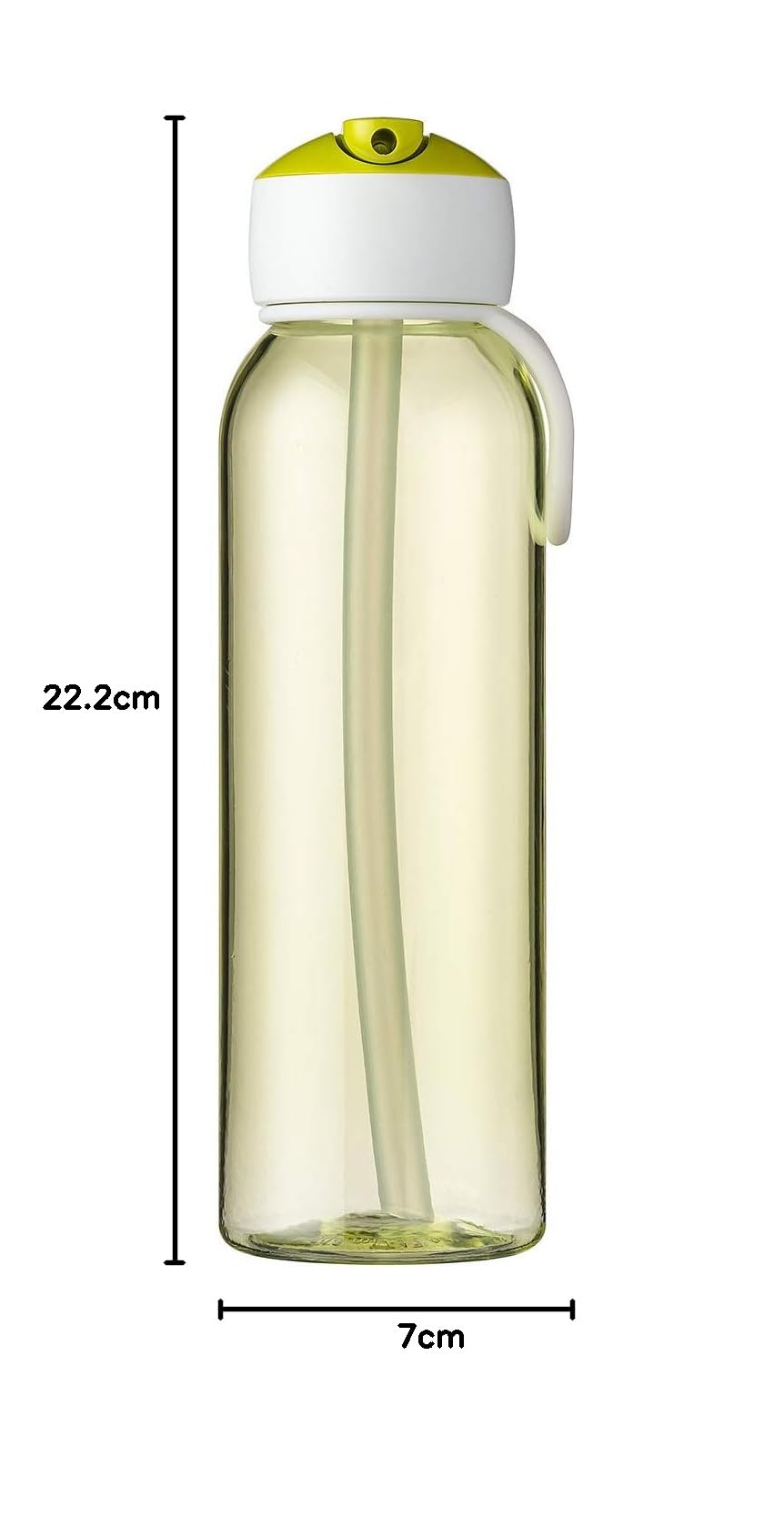 mepal-campus-flip-up-bouteille-d-eau-500-ml-avec-paille-citron-vert image 4