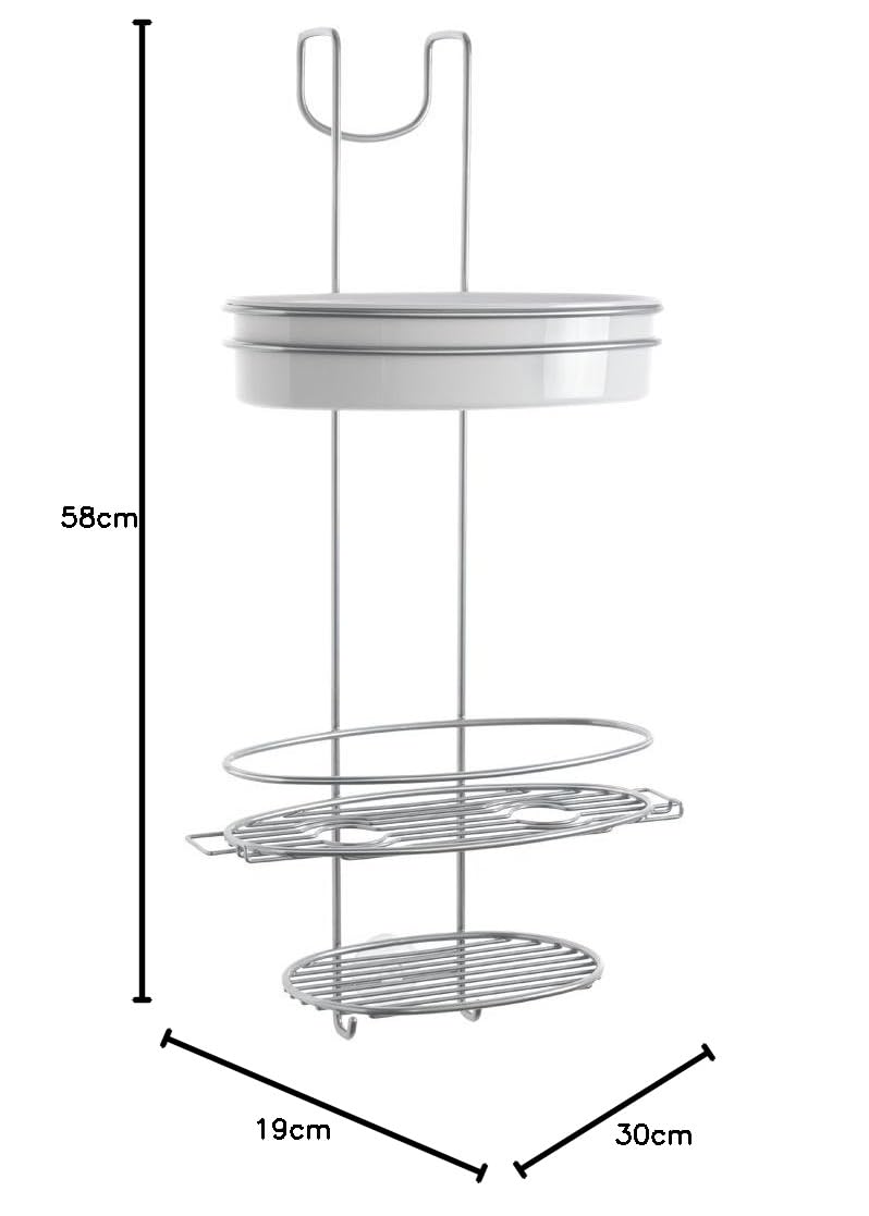 metaltex-orbit-valet-de-douche-3-niveaux-en-acier-inoxydable-chrom-29-x-13-x-58- image 5