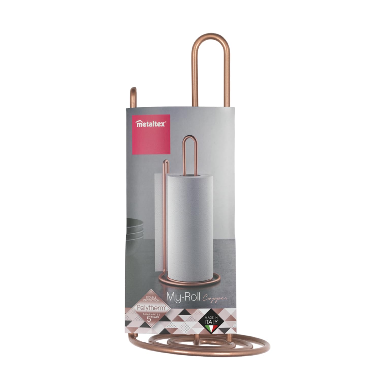 metaltex-myroll-porte-essuie-tout-vertical-avec-finition-cuivre-fabriqu-en-itali image 2