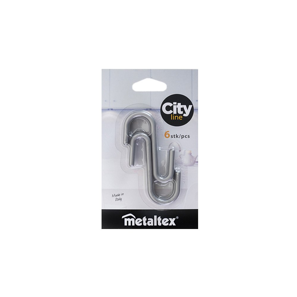 metaltex-crochets-city-line-gris-lot-de-2 image 3