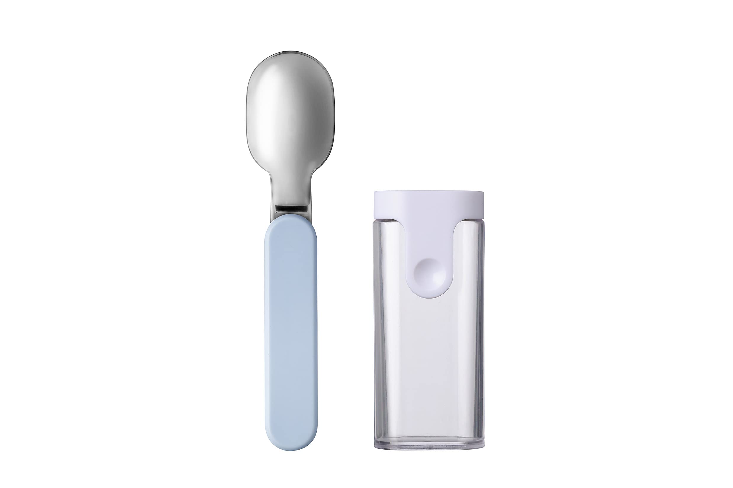 mepal-cuill-re-pliante-ellipse-acier-inoxydable-r-utilisable-avec-tui-nordic-blu image 1