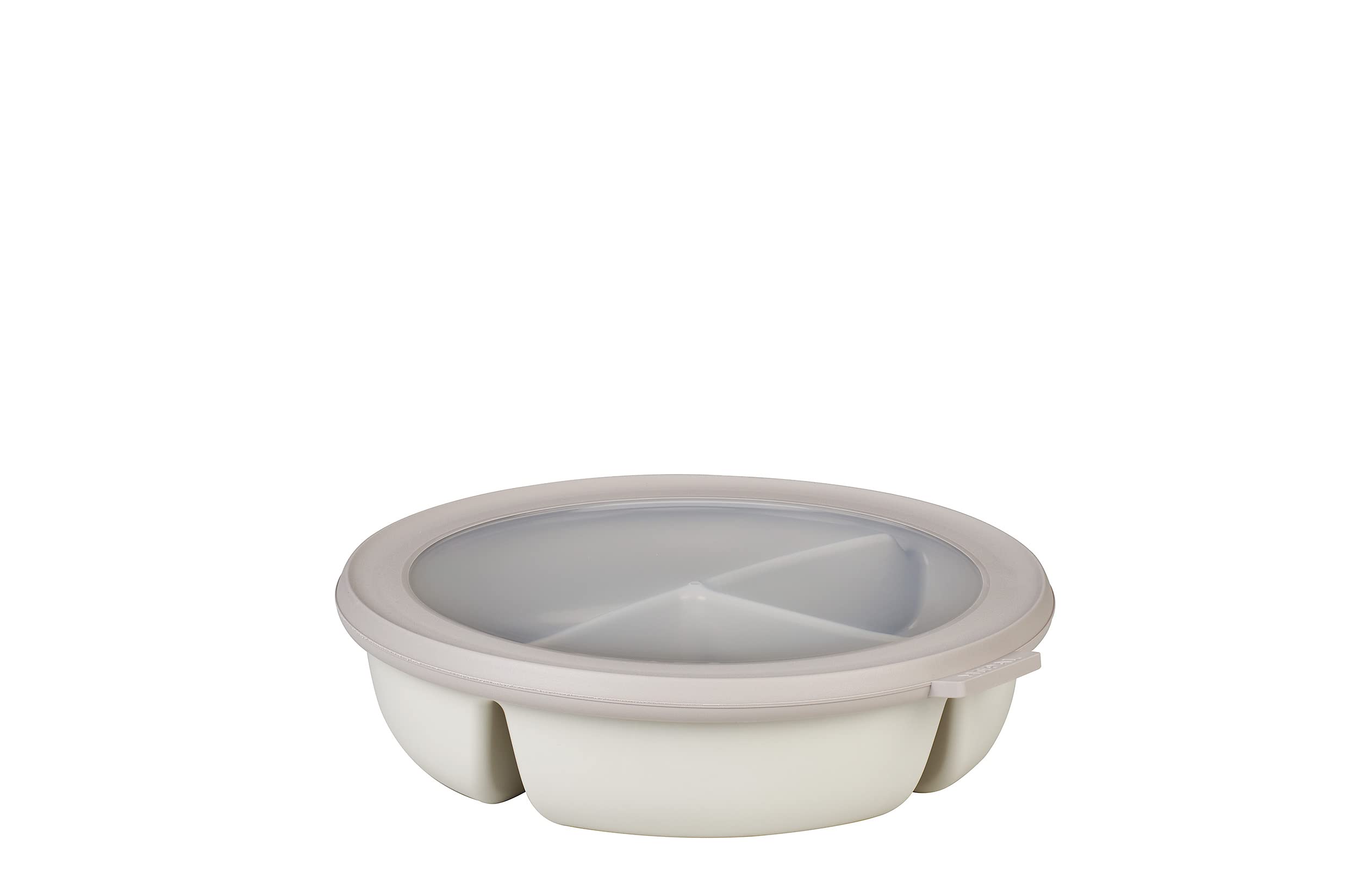 mepal-cirqula-bol-bento-rond-3-compartiments-1000-ml-nordic-white-avec-couvercle image 1