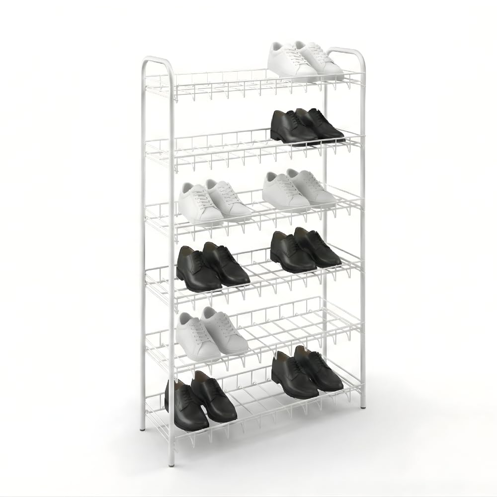 metaltex-shoe-5-porte-chaussures-6-niveaux-blanc-tag-re-m-tallique-pour-18-paire image 3