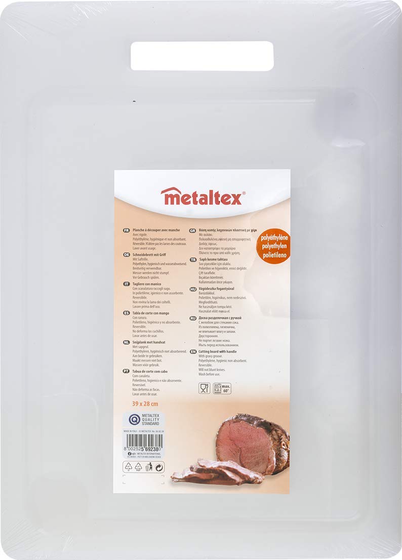 metaltex-569238-planche-d-couper-en-poly-thyl-ne-avec-rigole-28x39x1-1-cm-blanc image 2