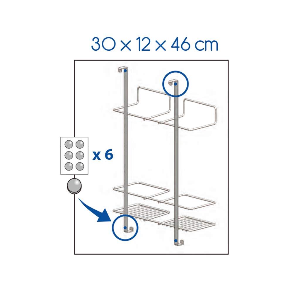 metaltex-broomy-crochet-de-porte-acier-inoxydable-argent-30-x-12-x-46-cm-support image 5