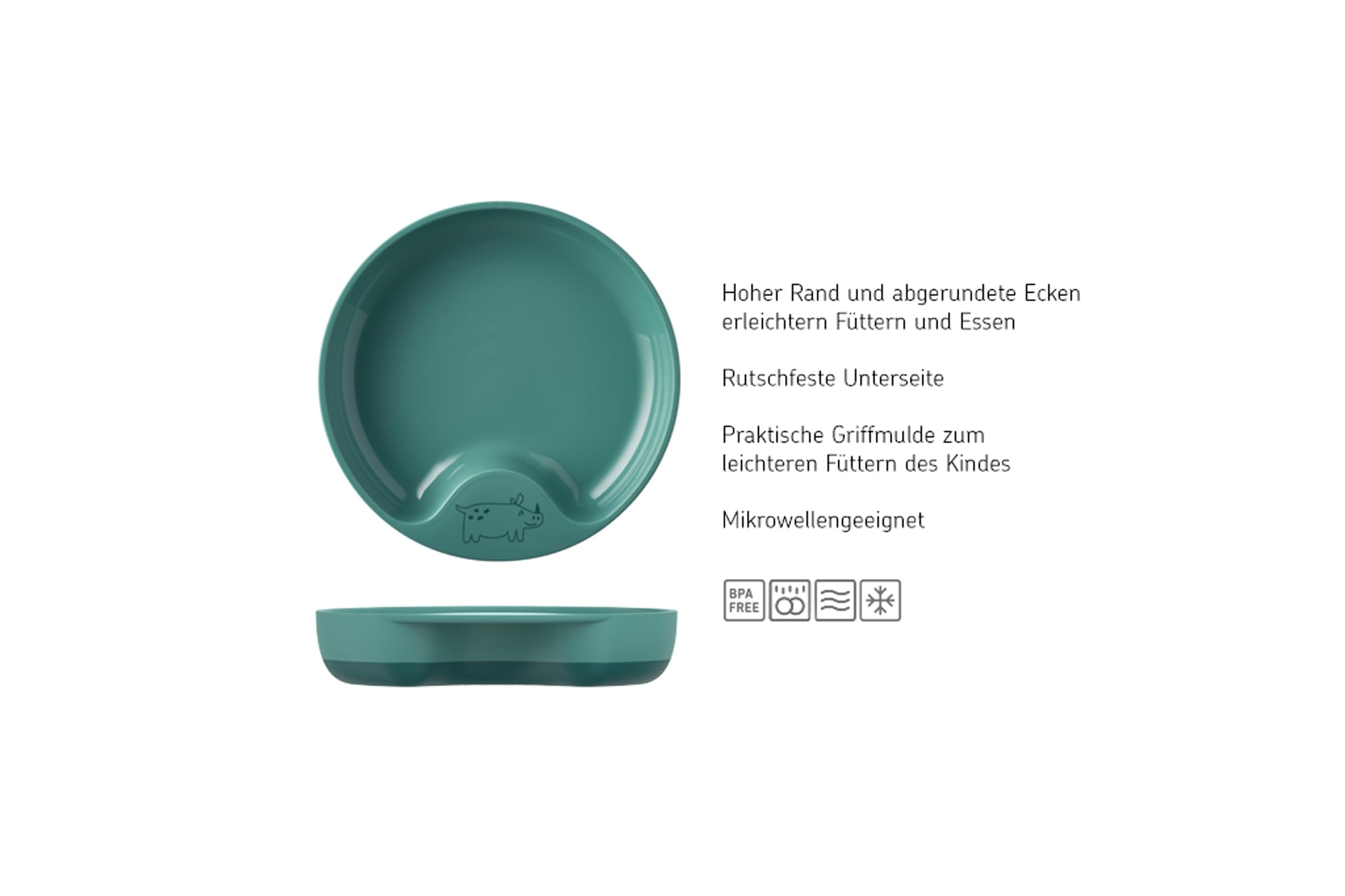 mepal-assiette-d-apprentissage-mio-pour-b-b-inclinaison-deep-blue image 3