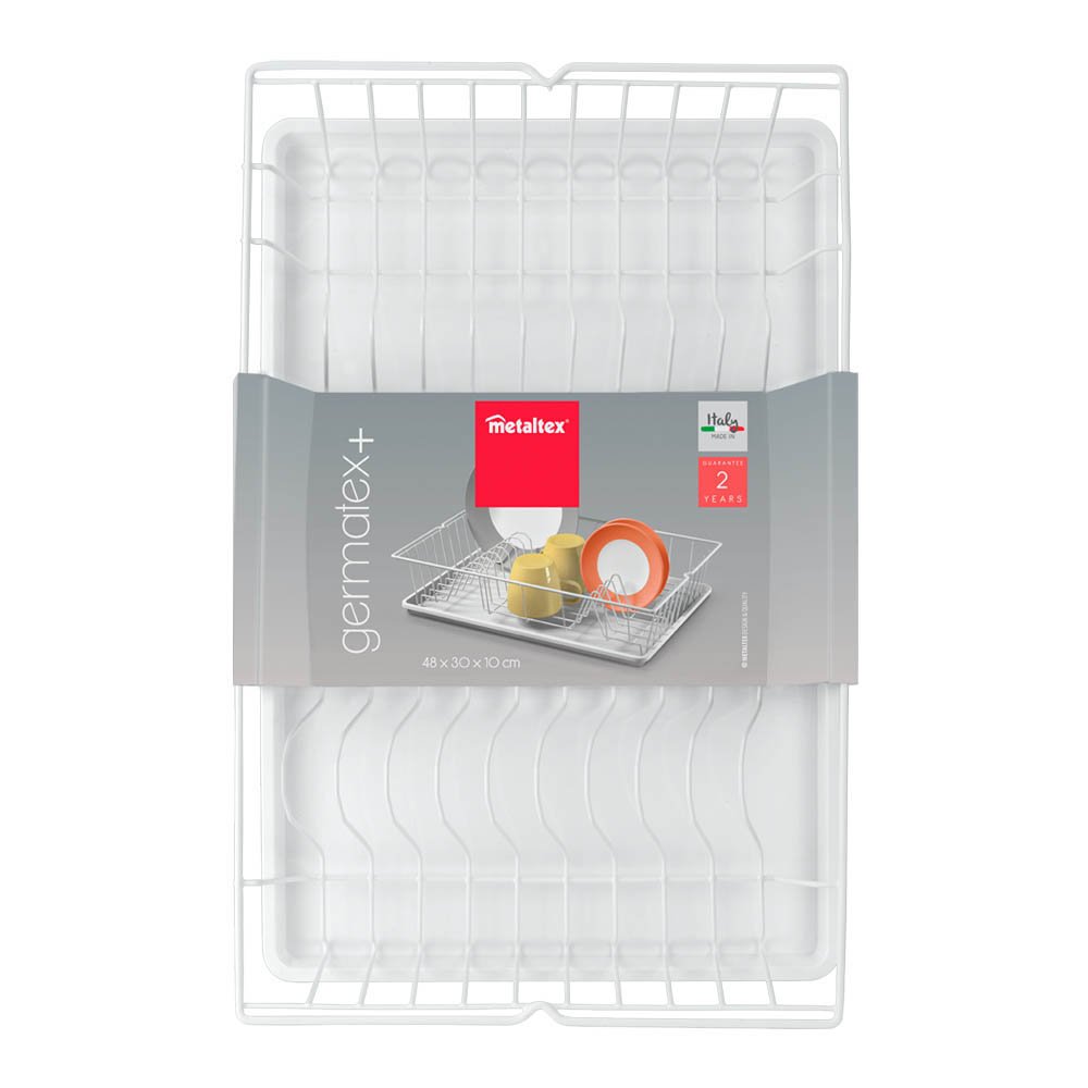 metaltex-gouttoir-vaisselle-2-niveaux-avec-plateau-48x30-cm-germatex-made-in-ita image 5