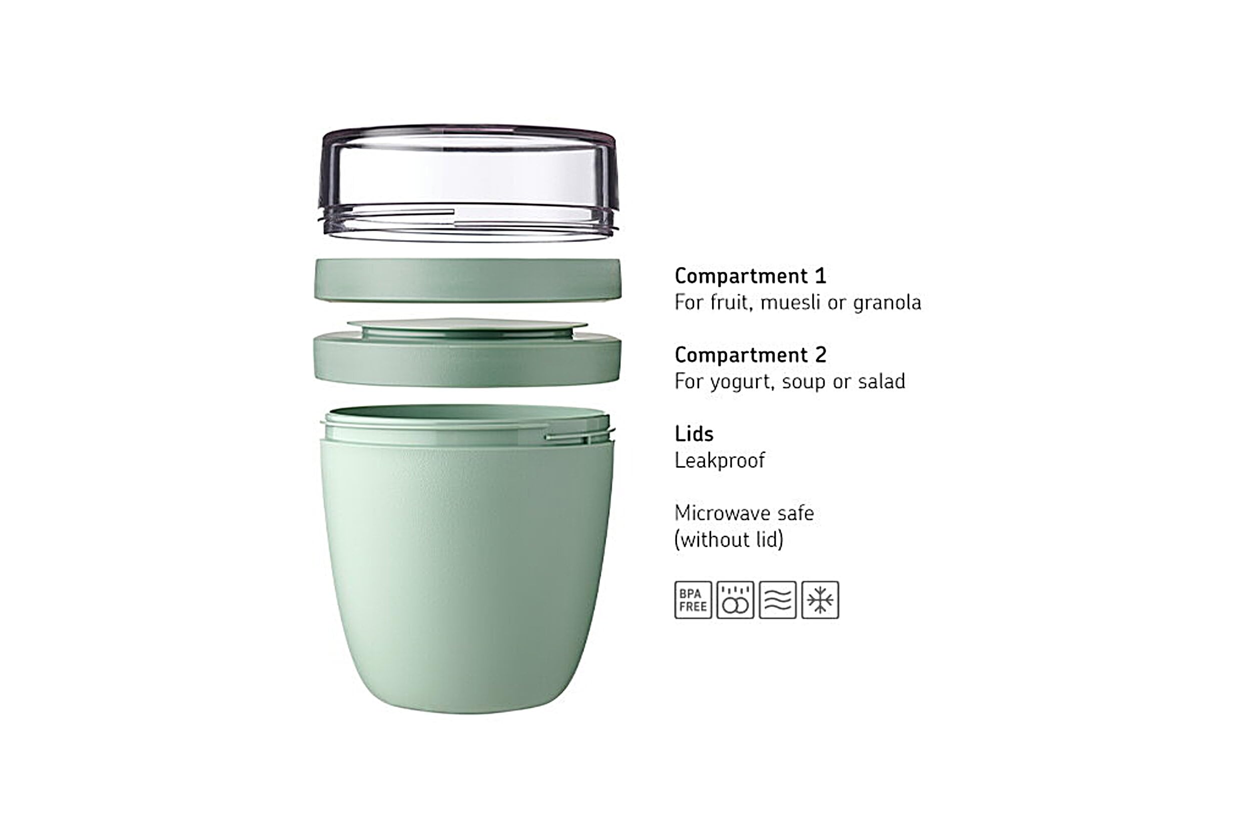 mepal-lunchpot-mini-bol-muesli-emporter-300-ml-120-ml-vivid-mauve image 3