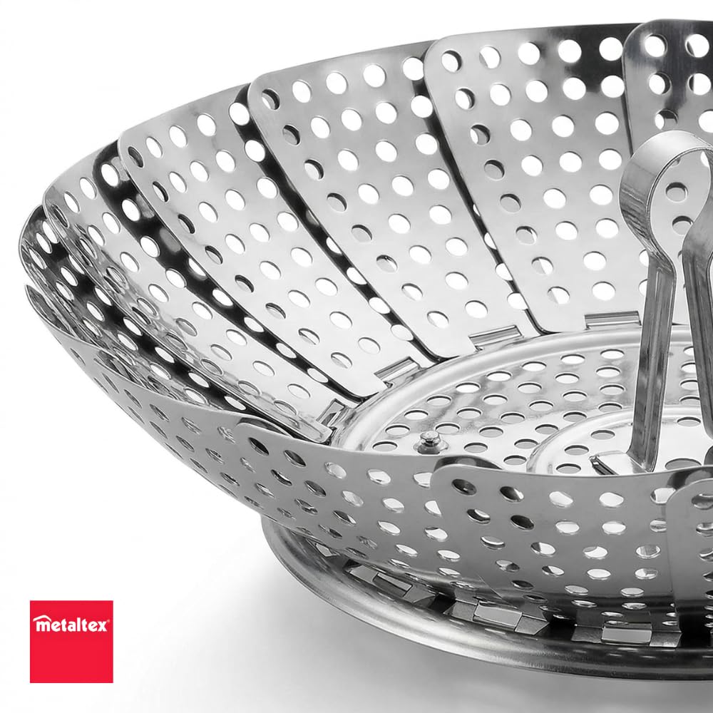 metaltex-vaporette-panier-vapeur-pliable-en-inox-14-x-23-cm-pour-cuisson-de-l-gu image 8
