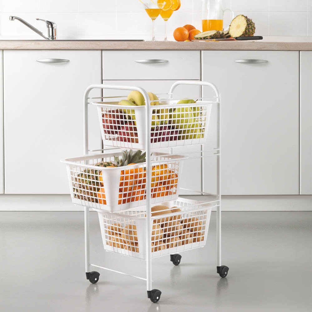 metaltex-san-diego-chariot-de-rangement-roulettes-3-paniers-amovibles-blanc image 3