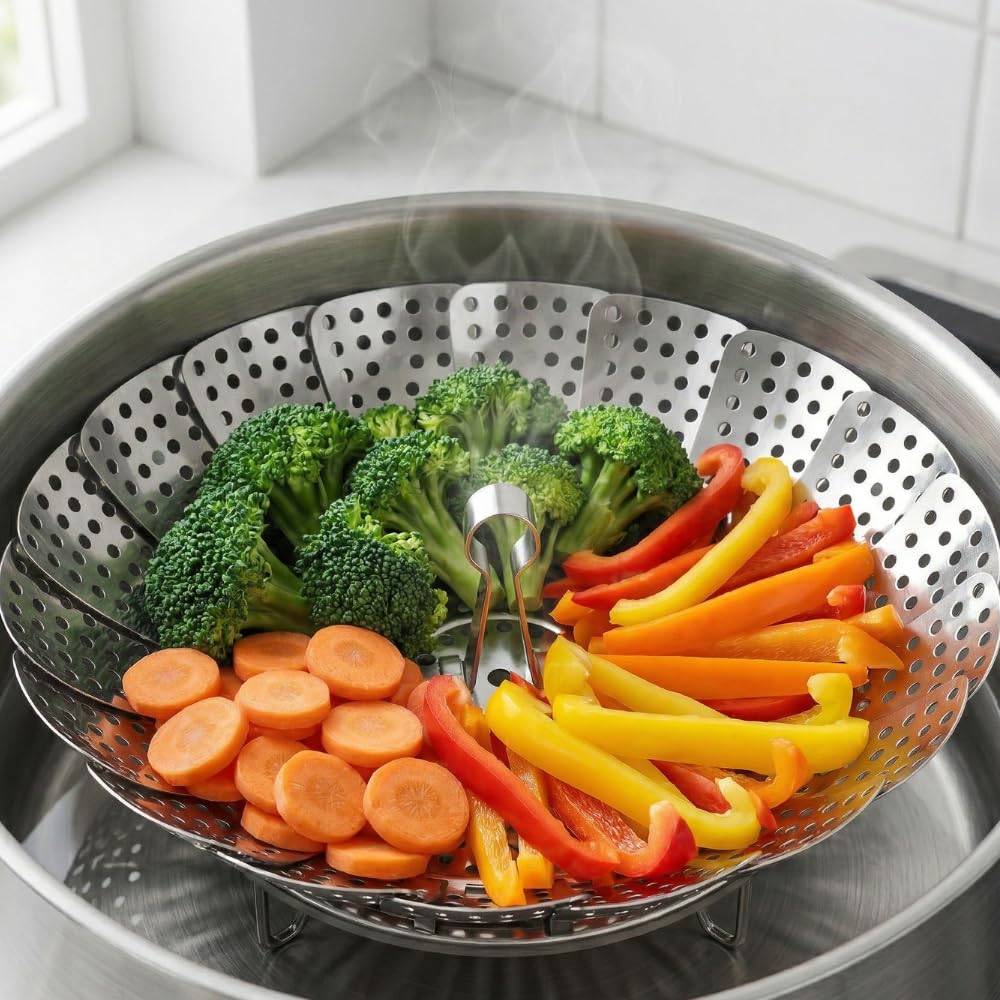 metaltex-vaporette-panier-vapeur-pliable-en-inox-14-x-23-cm-pour-cuisson-de-l-gu image 7