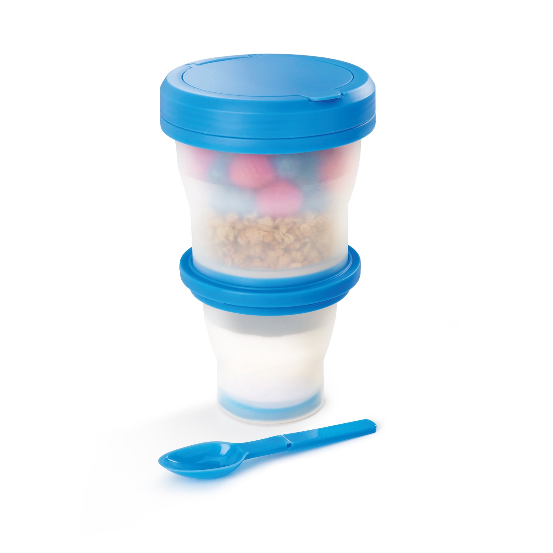 metaltex-snack-go-lunch-box-ronde-pliable-avec-2-compartiments-et-cuill-re-int-g image 1