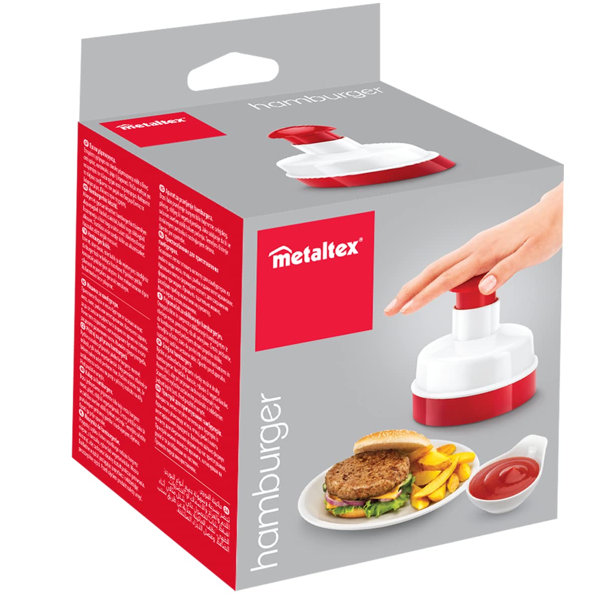 metaltex-machine-hamburger-avec-poussoir-acier-inoxydable-et-abs-diam-tre-11-cm image 6
