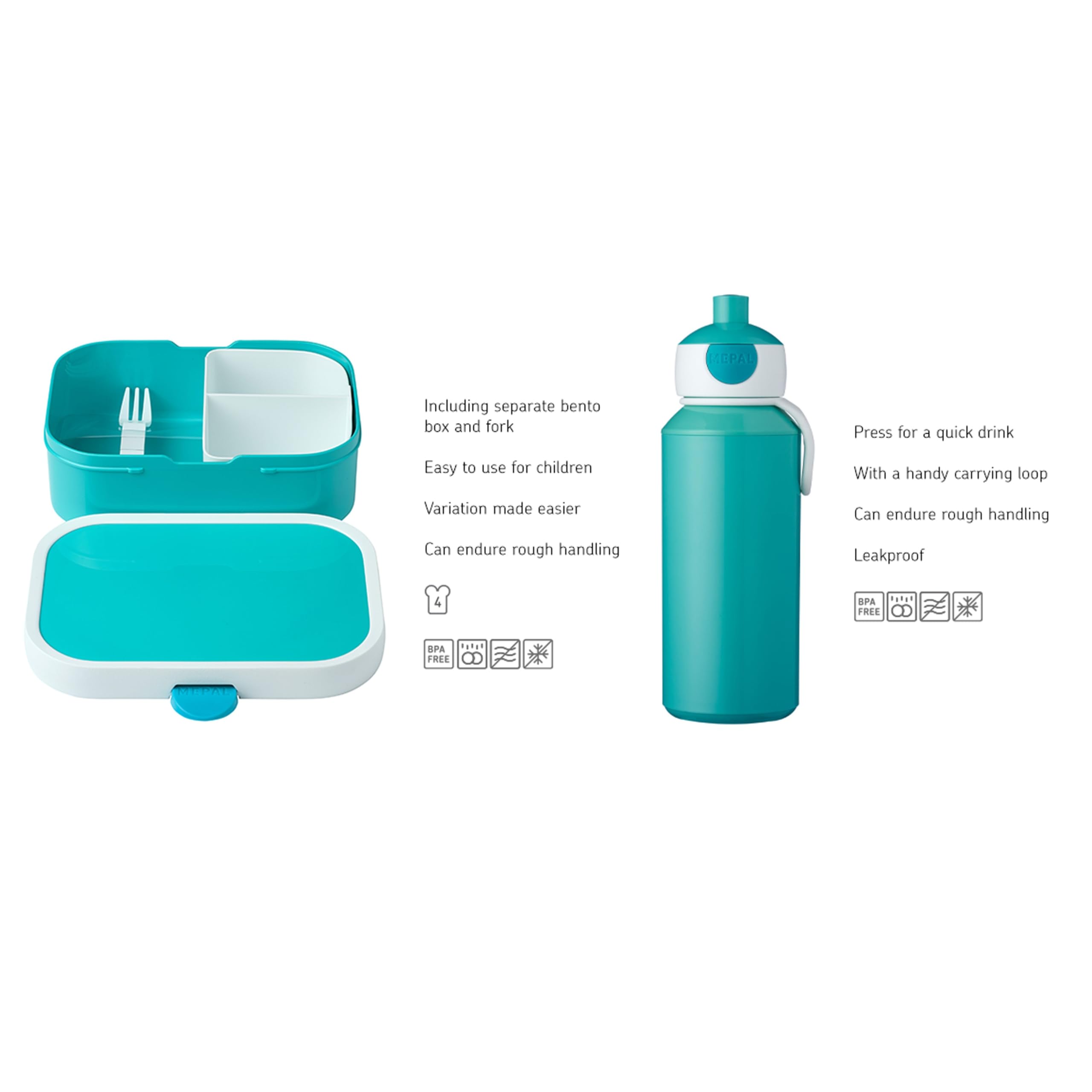 mepal-campus-set-d-jeuner-enfants-mickey-mouse-bouteille-pop-up-400ml-panier-rep image 3