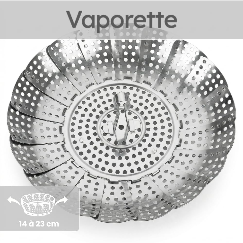 metaltex-vaporette-panier-vapeur-pliable-en-inox-14-x-23-cm-pour-cuisson-de-l-gu image 4