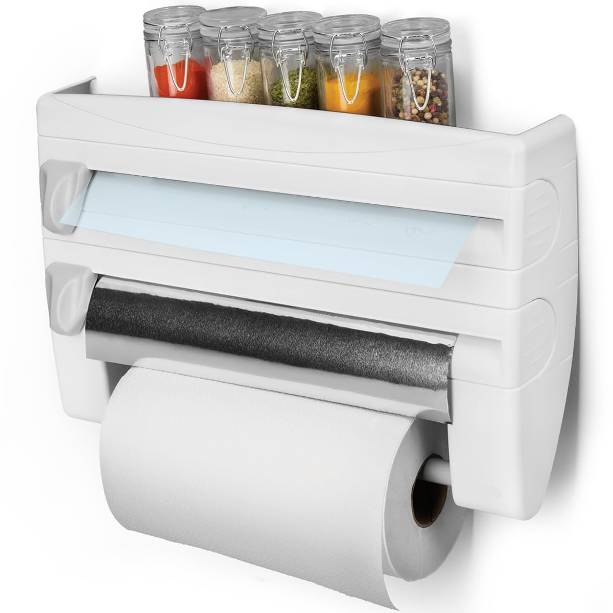 metaltex-roll-n-roll-distributeur-d-essuie-tout-4-en-1-blanc-avec-2-lames image 4