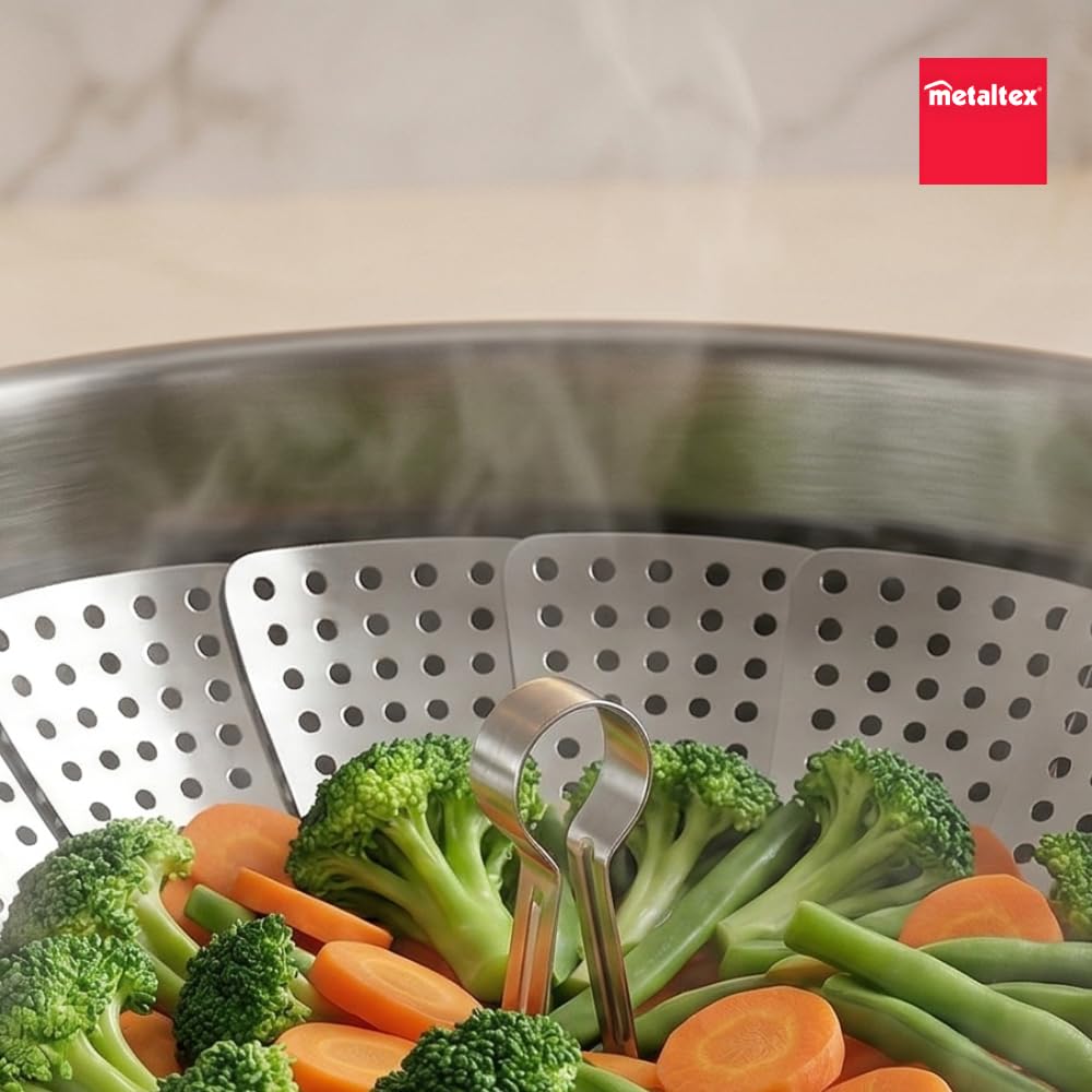 metaltex-vaporette-panier-vapeur-pliable-en-inox-14-x-23-cm-pour-cuisson-de-l-gu image 3