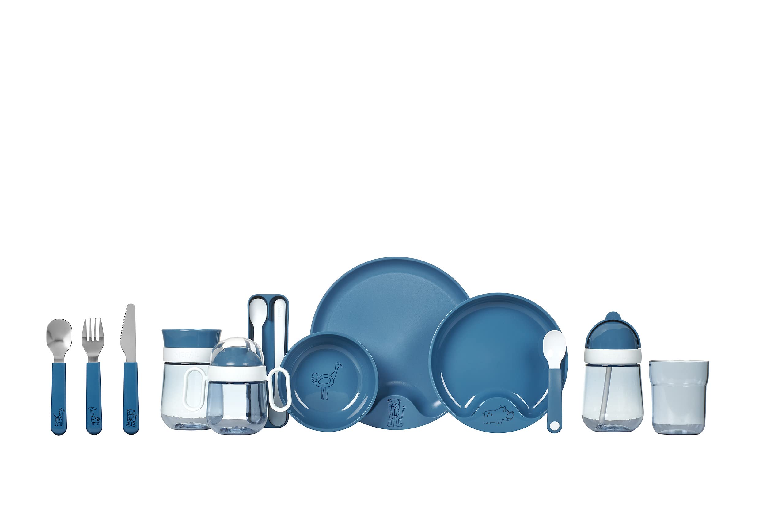 mepal-assiette-d-apprentissage-mio-pour-b-b-inclinaison-deep-blue image 7