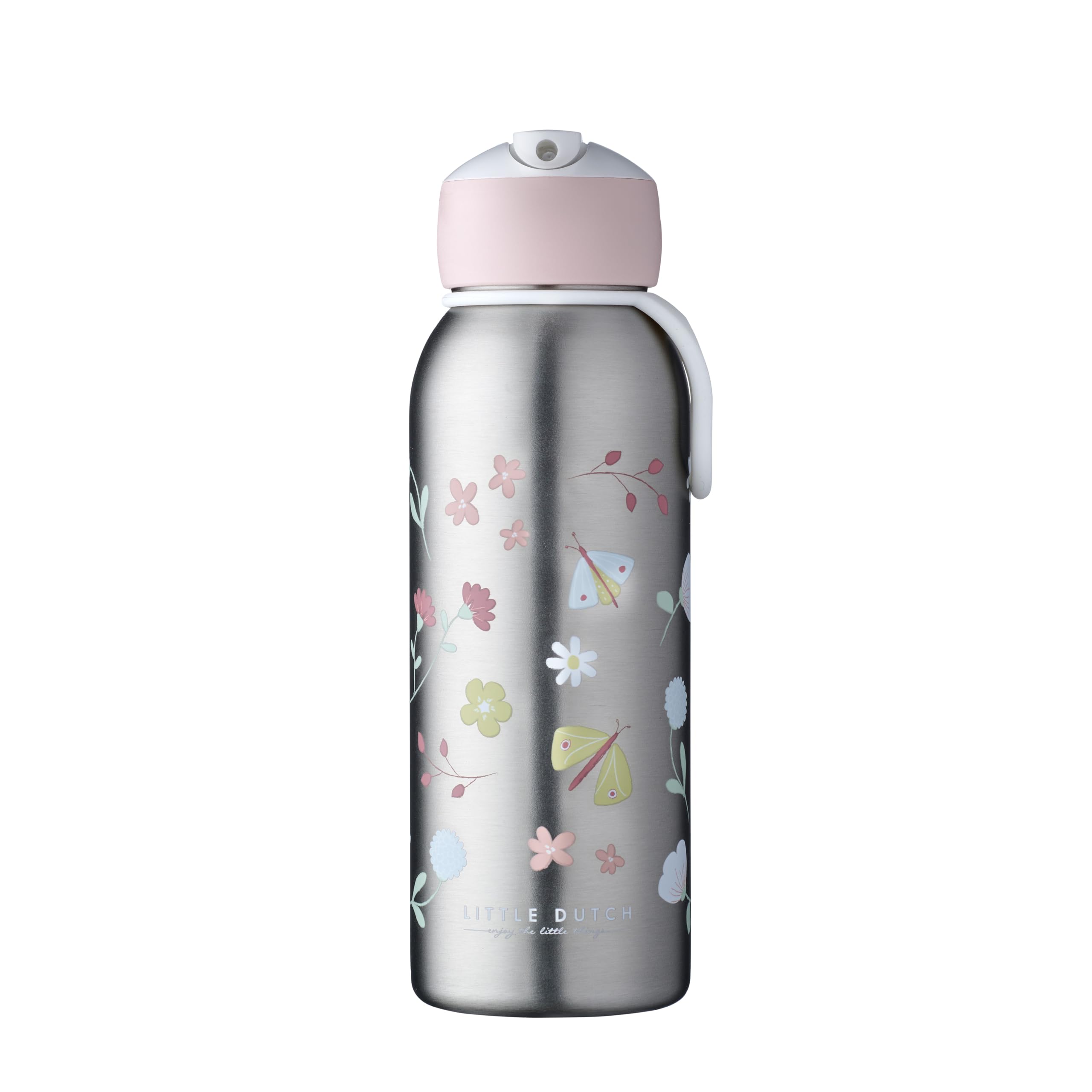 mepal-flip-up-campus-little-dutch-bouteille-isotherme-enfant-350-ml-acier-inoxyd image 1