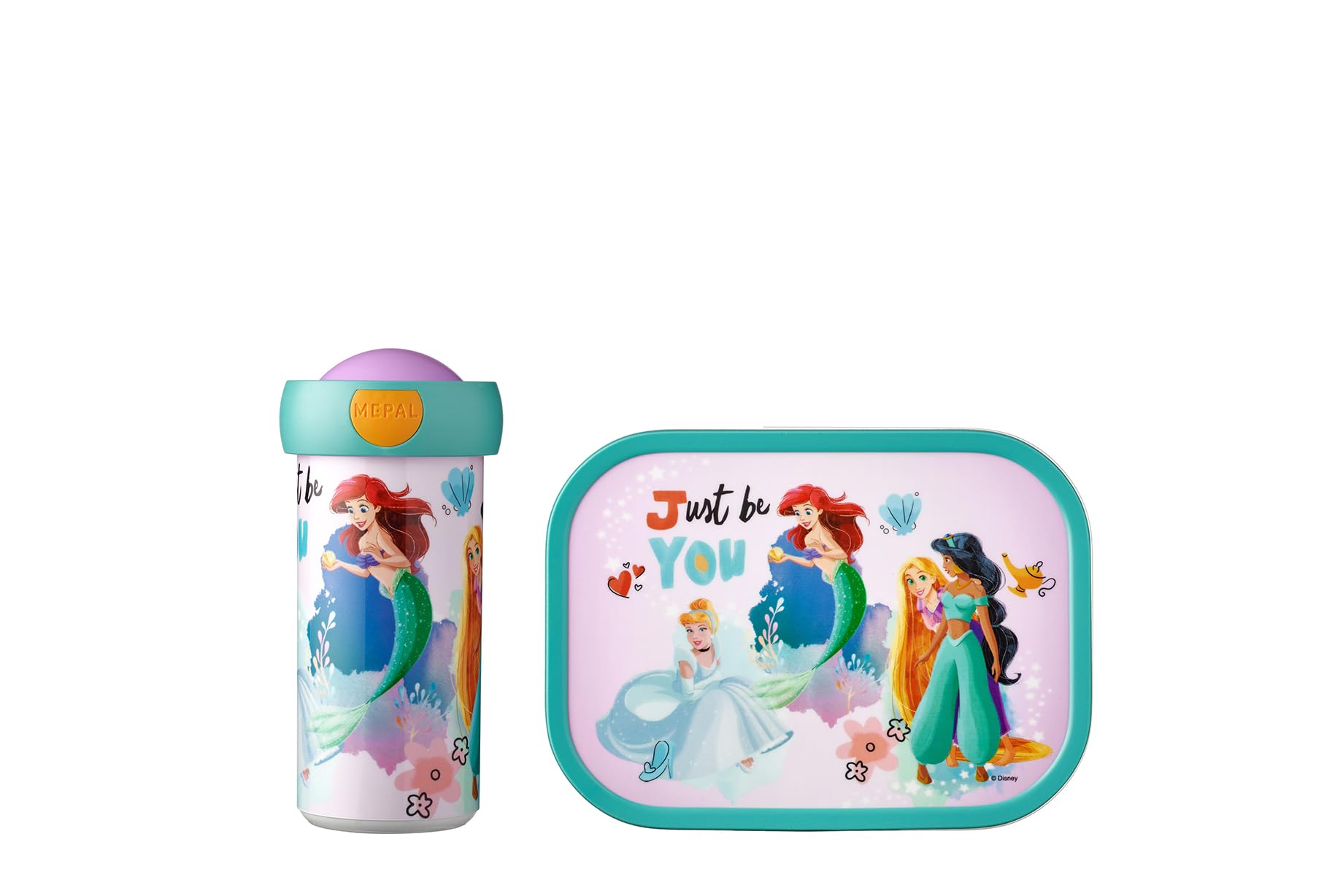 mepal-campus-set-d-jeuner-enfants-disney-princess-tasse-300ml-panier-repas-750ml image 1