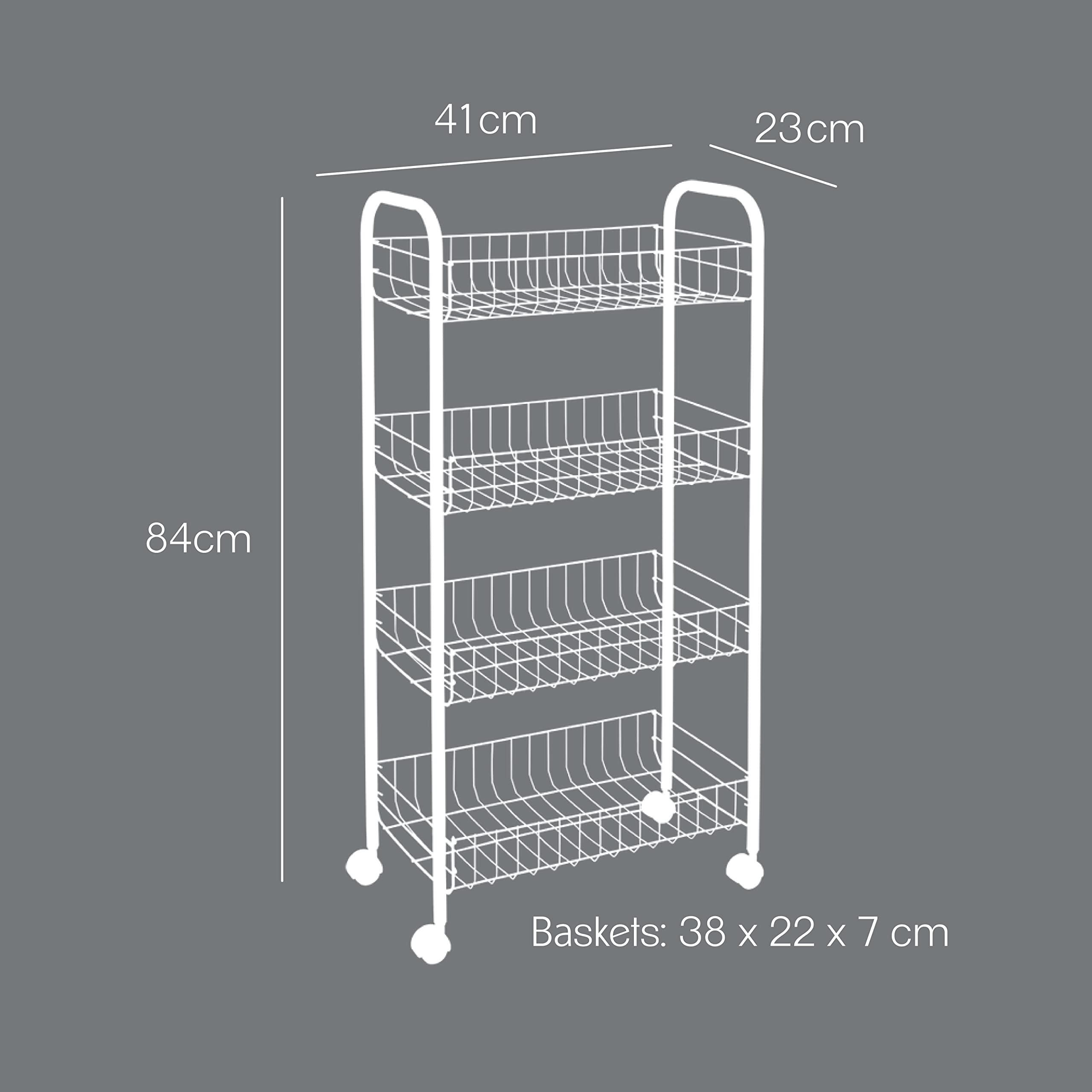metaltex-ascona-desserte-de-cuisine-4-corbeilles-polytherm-41-x-23-x-84-cm-silve image 4