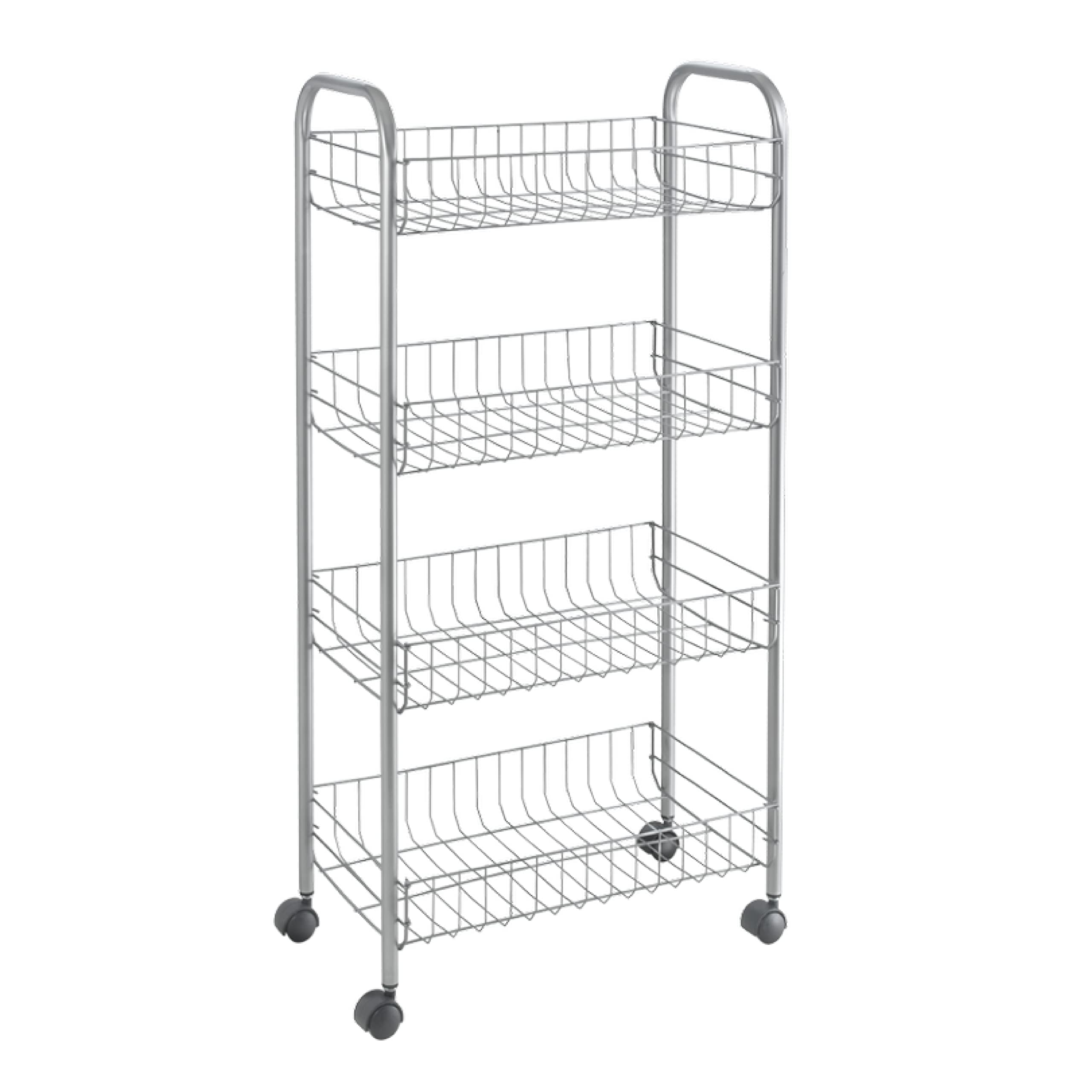 metaltex-ascona-desserte-de-cuisine-4-corbeilles-polytherm-41-x-23-x-84-cm-silve image 1