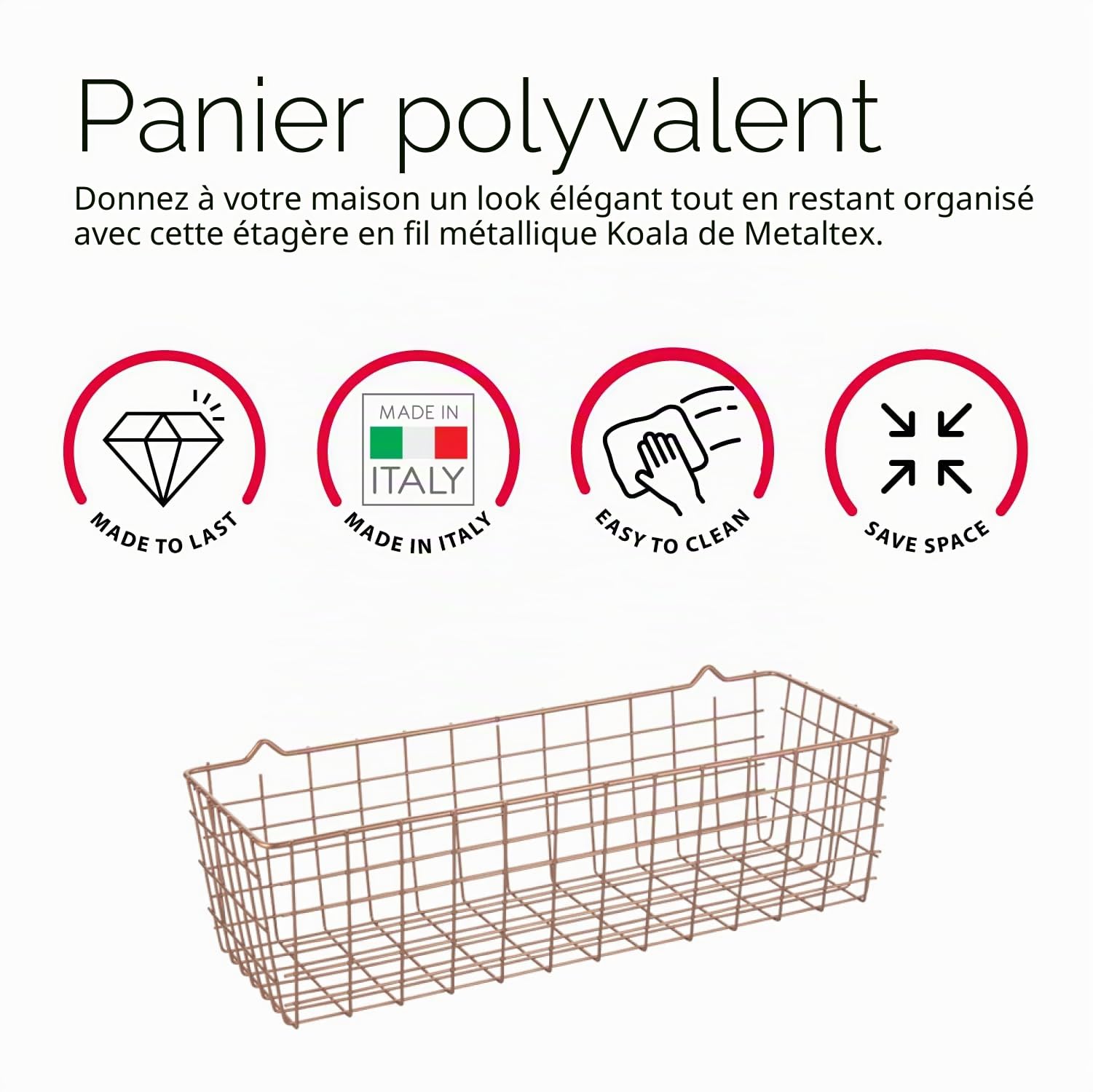 metaltex-koala-panier-mural-multi-usage-en-m-tal-finition-cuivre image 3