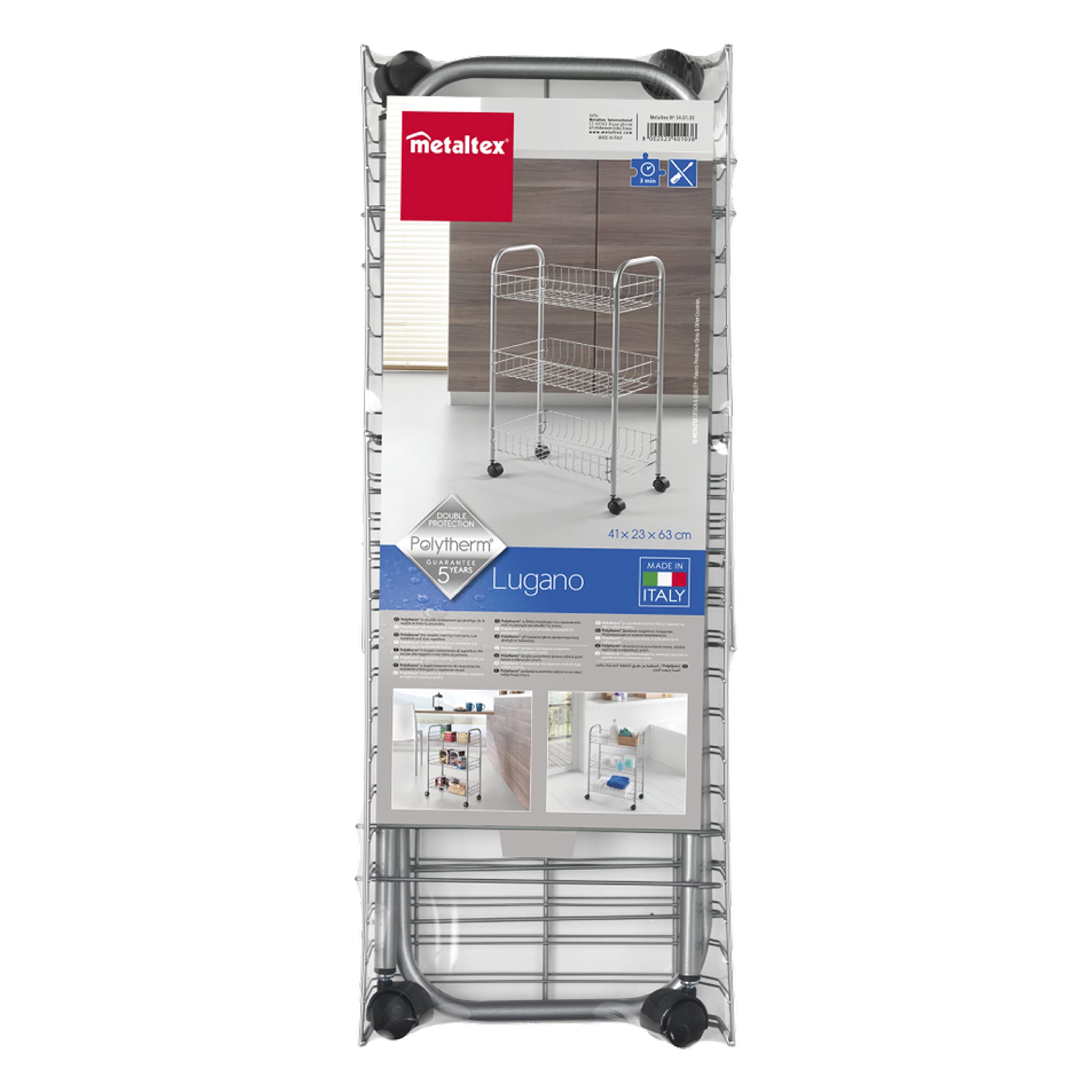 metaltex-lugano-chariot-multi-usages-3-tages-41-x-23-x-63-cm-rev-tement-polyther image 2