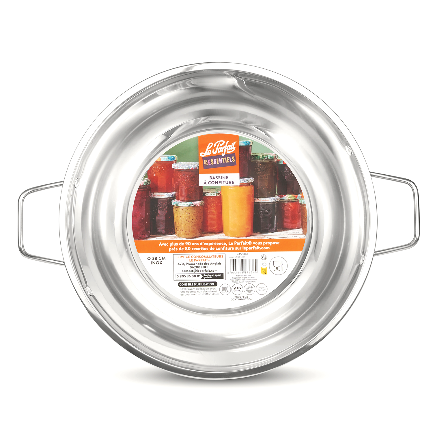 bassine-confiture-en-inox-le-parfait-essentials-38-cm-9-l-compatible-induction image 2