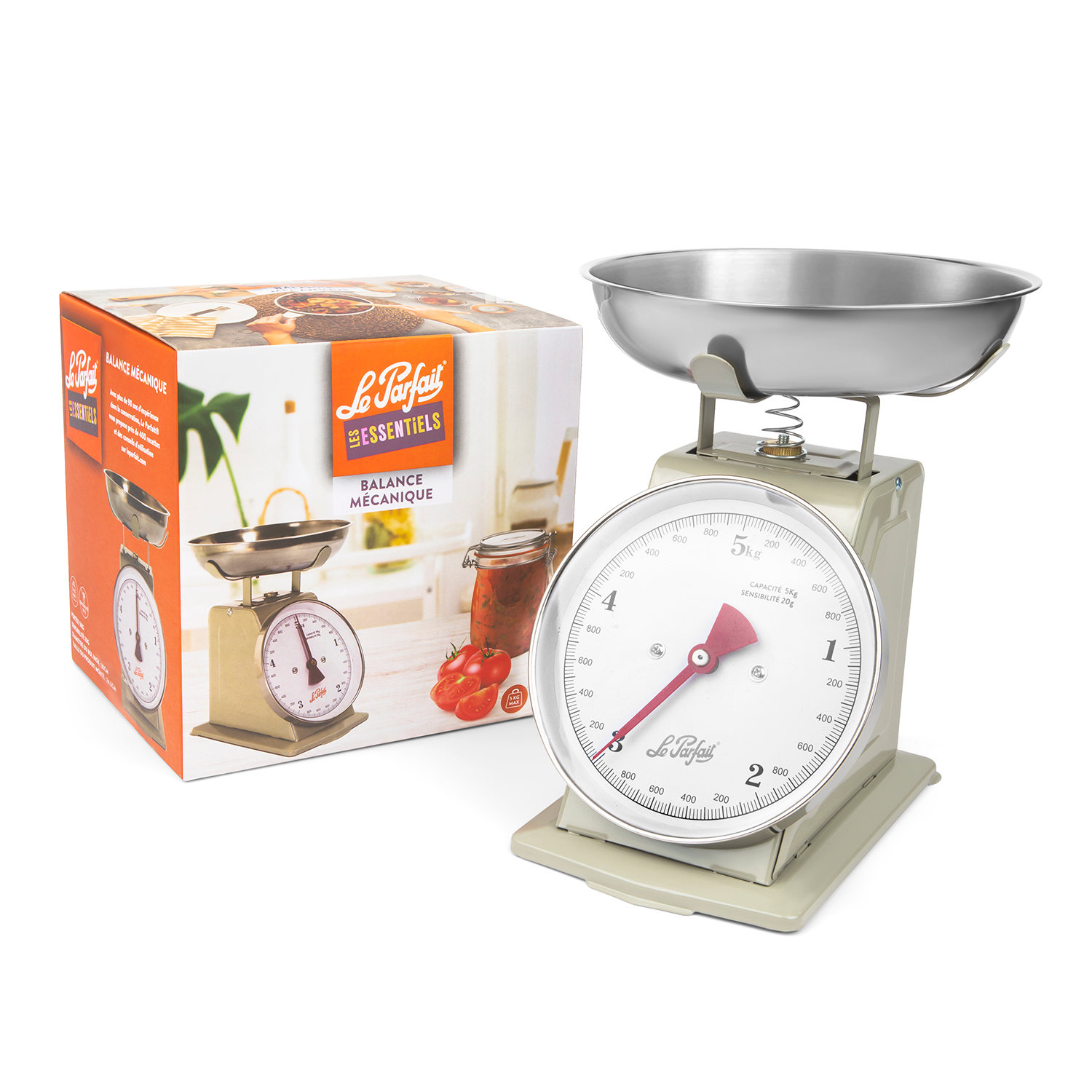 balance-m-canique-grise-le-parfait-5-kg-20-kg-bol-inox-amovible image 2