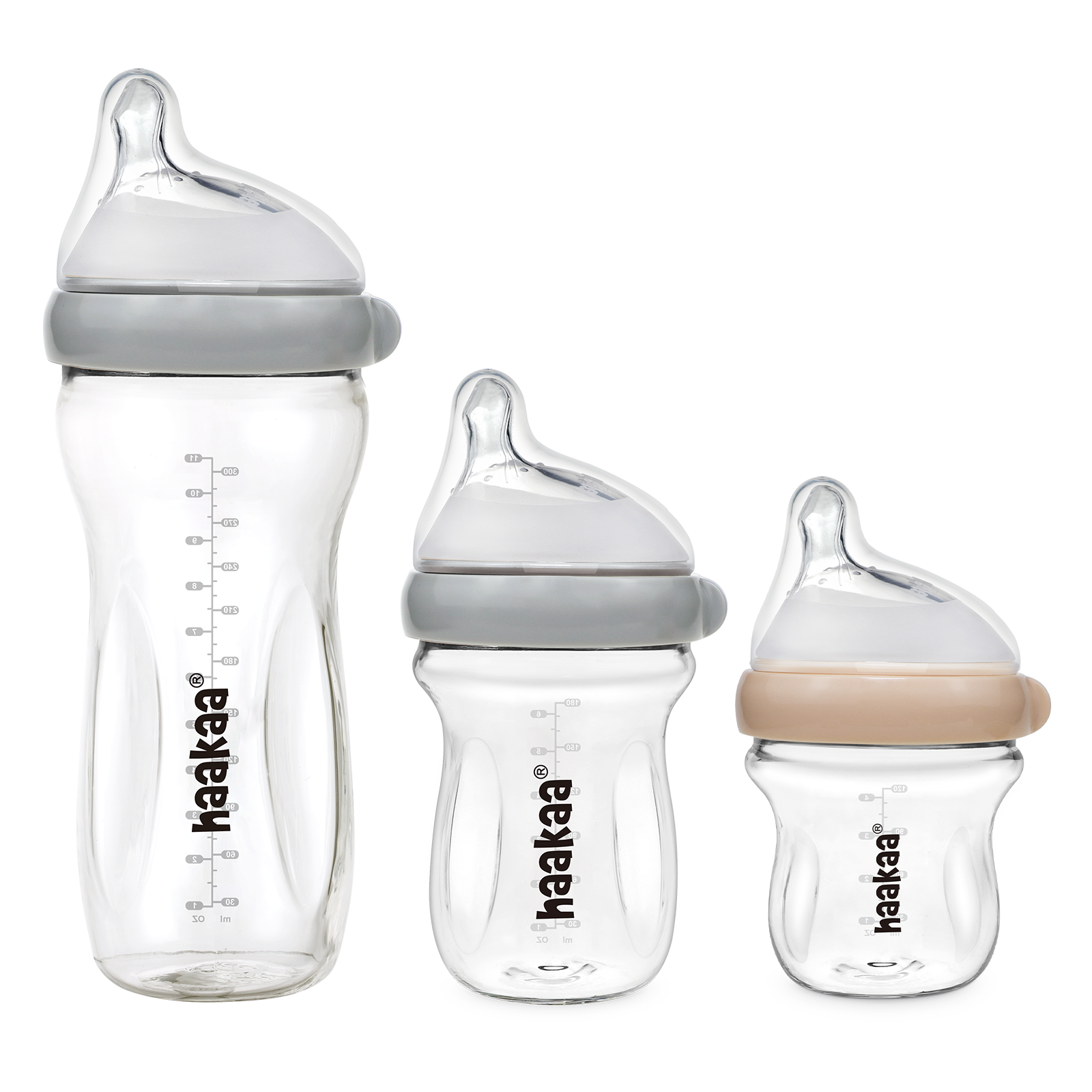biberon-en-verre-haakaa-generation-3-120ml-180ml-300ml image 1