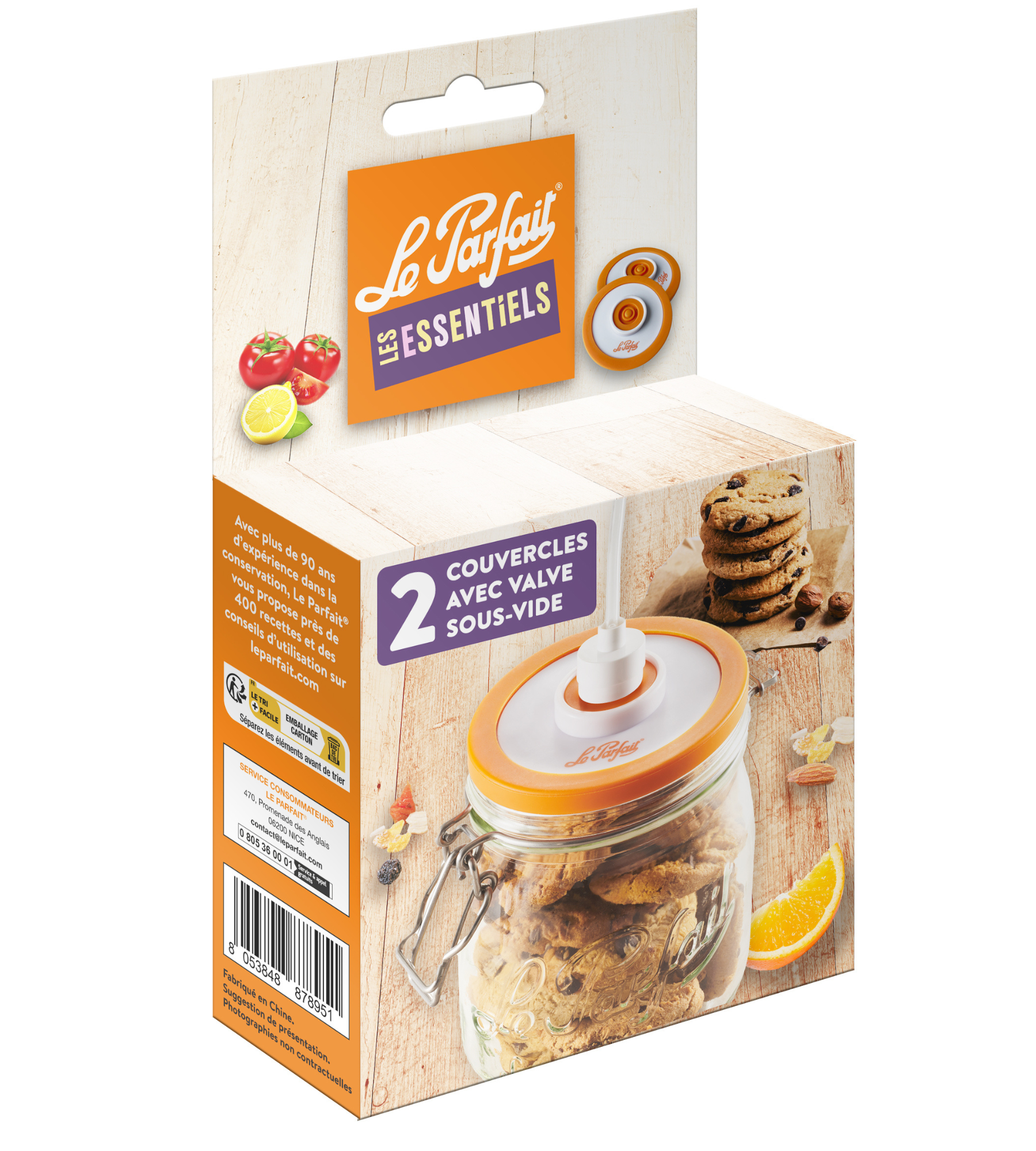 lot-de-2-couvercles-sous-vide-le-parfait-les-essentiels-pour-bocaux-et-terrines image 2