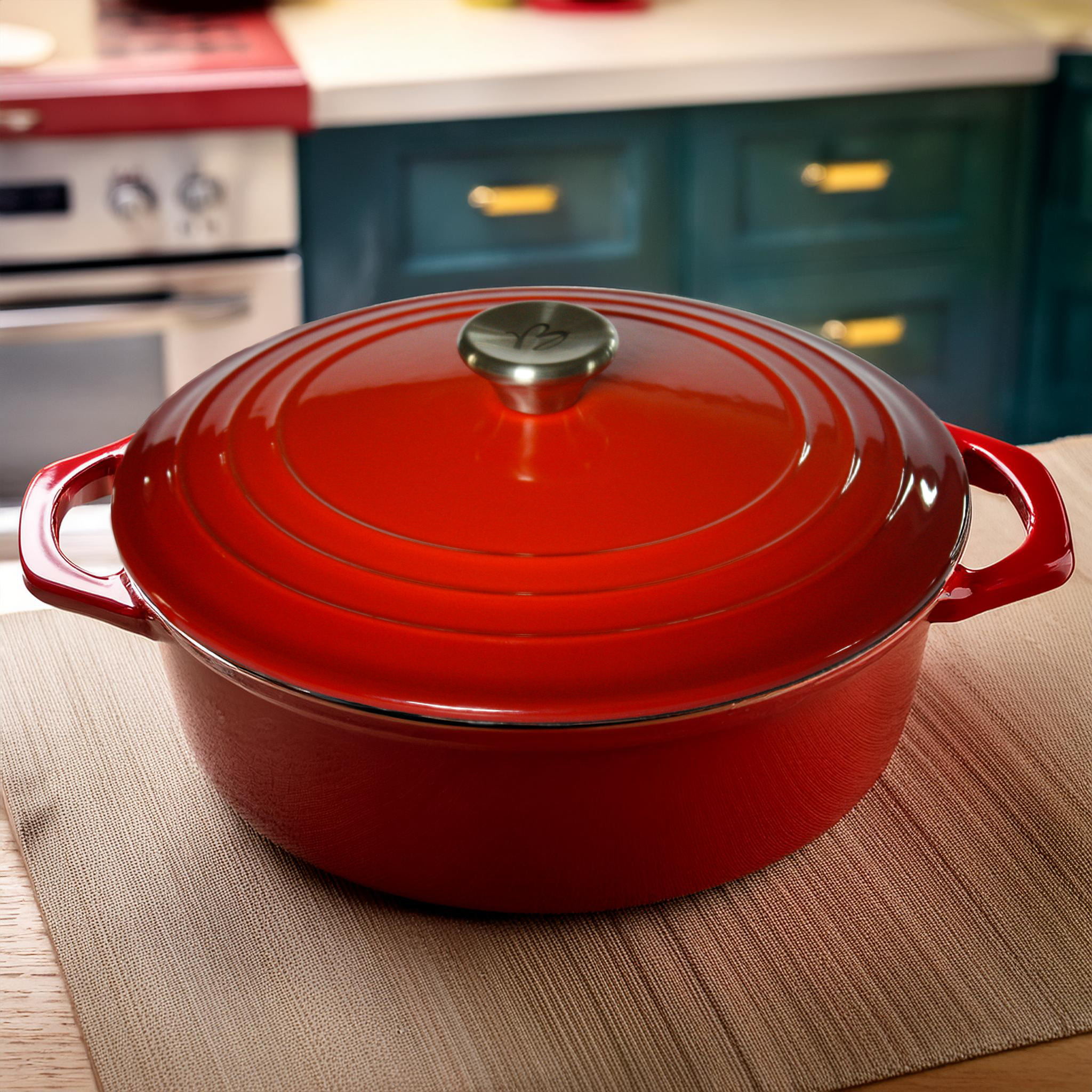 cocotte-en-fonte-ronde-le-parfait-3-85-l-rouge-d-grad-cr-me image 2