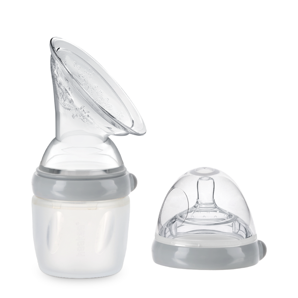 haakaa-g-n-ration-3-tire-lait-en-silicone-avec-biberon-160ml-ensemble image 1