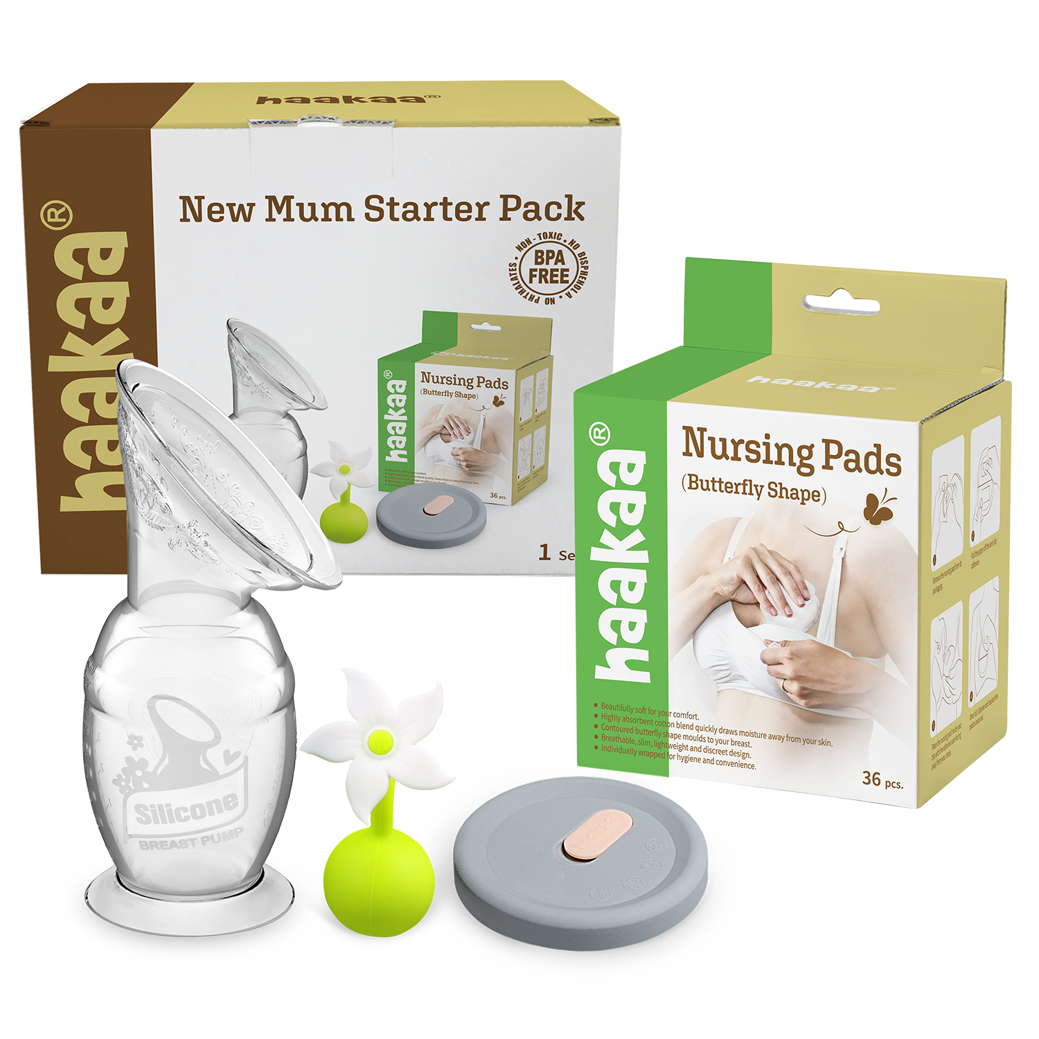 haakaa-new-mum-starter-pack-tire-lait-150-ml-gen-2-accessoires image 1
