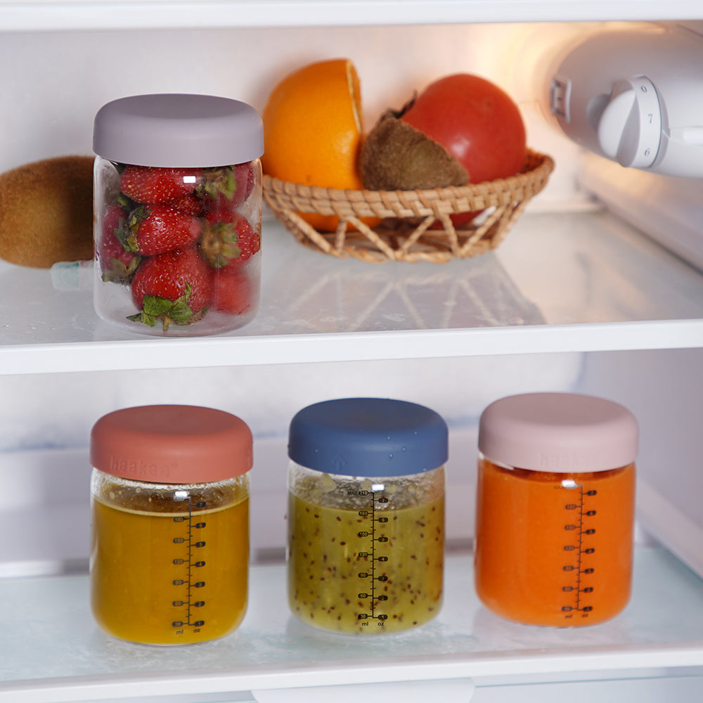haakaa-lot-de-4-bocaux-en-verre-scell-s-avec-couvercles-silicone-210-ml image 4