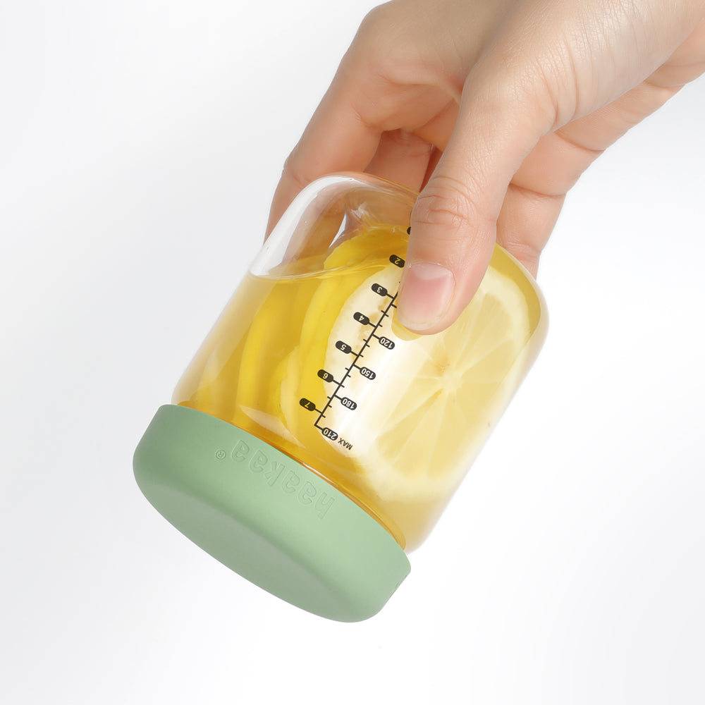 haakaa-lot-de-4-bocaux-en-verre-scell-s-avec-couvercles-silicone-210-ml image 3