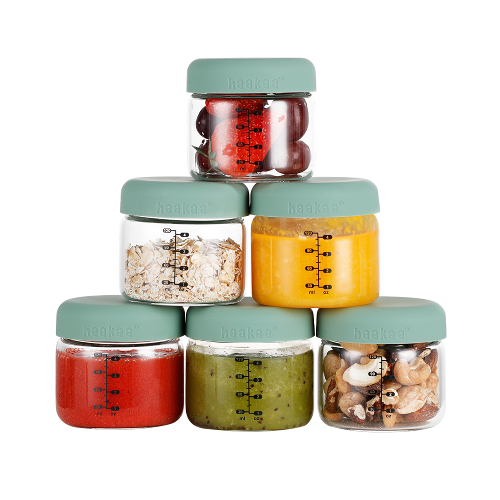haakaa-sealed-glass-storage-jar-set-airtight-silicone-lids image 2