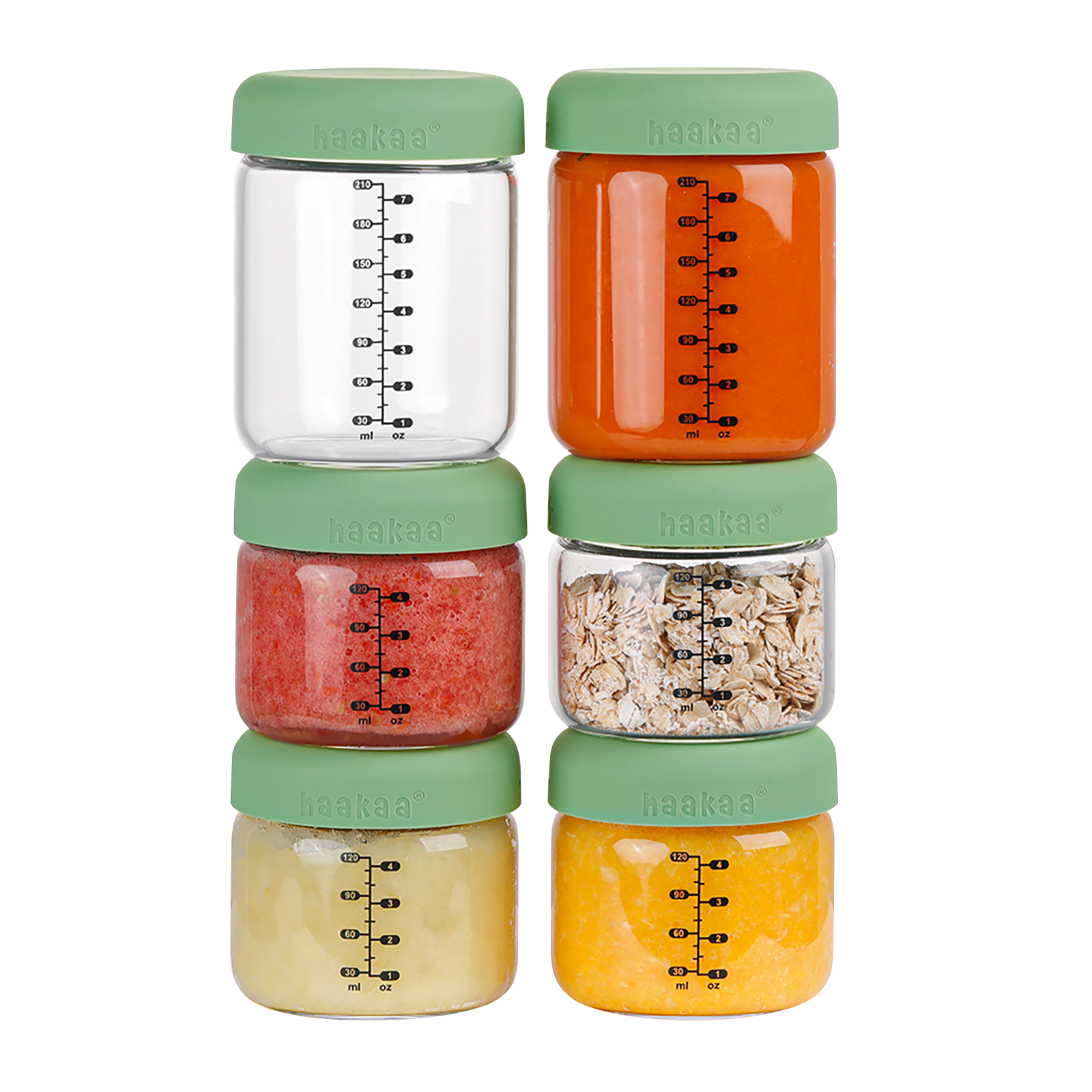 haakaa-sealed-glass-storage-jar-set-airtight-silicone-lids image 1
