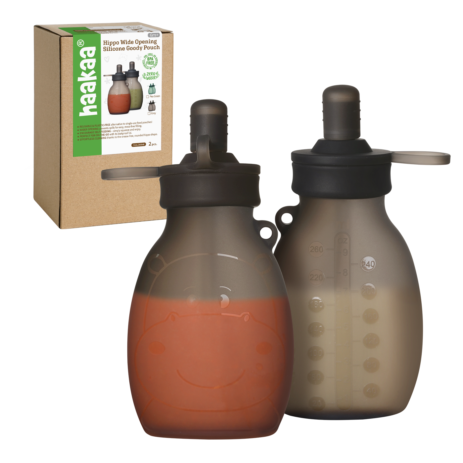 haakaa-hippo-wide-opening-silicone-goody-pouch-260ml image 1