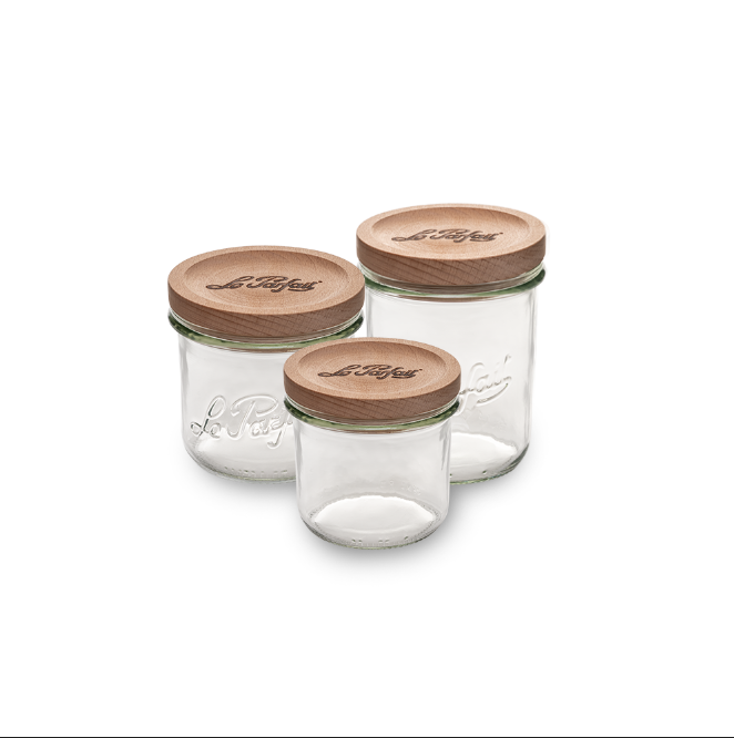 bocal-en-verre-le-parfait-dition-bois-avec-couvercle-en-h-tre-naturel-255-ml-500 image 4