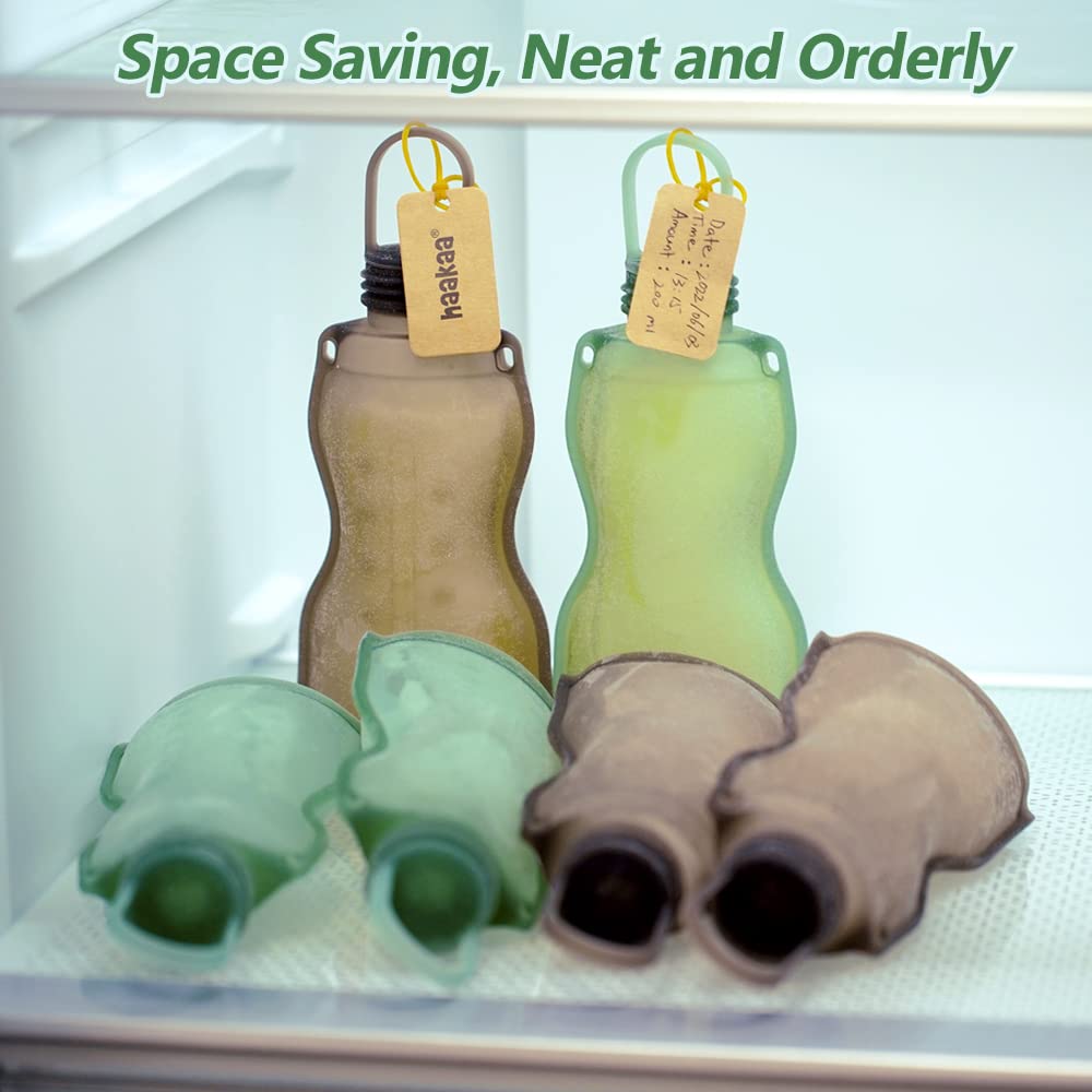sachets-de-conservation-de-lait-maternel-en-silicone-haakaa-260-ml image 3
