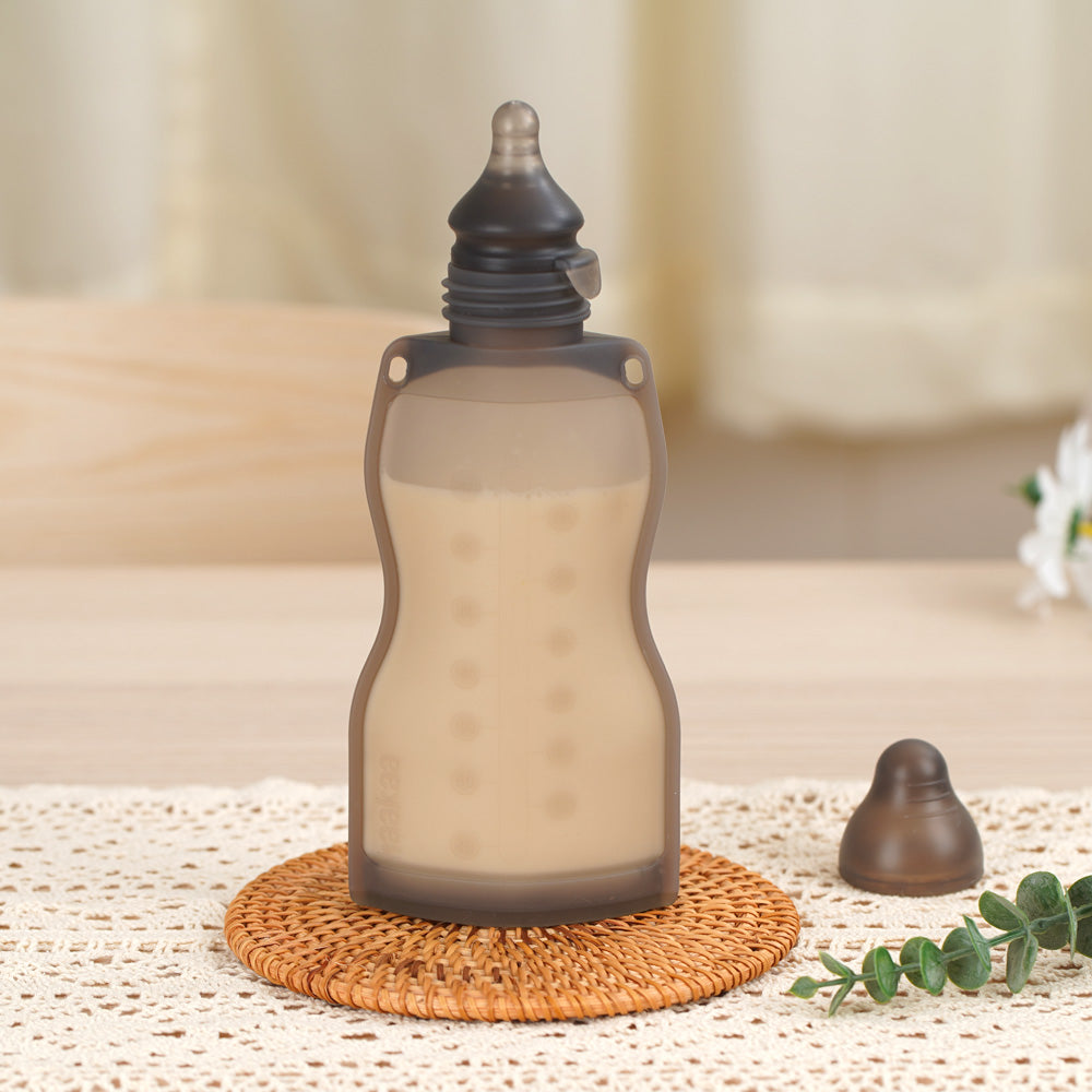 haakaa-sachet-d-alimentation-presser-en-silicone-260-ml-t-tine-pour-lait-et-alim image 2