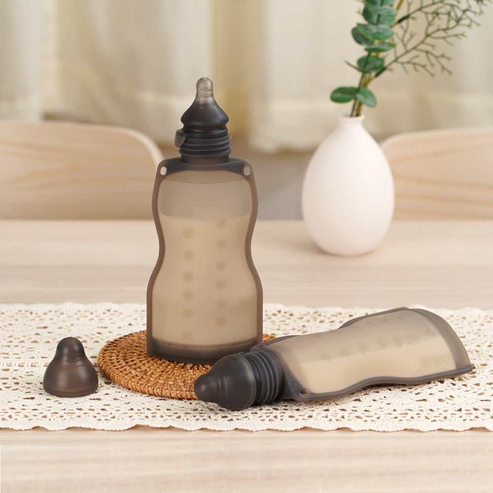 haakaa-sachet-d-alimentation-presser-en-silicone-260-ml-t-tine-pour-lait-et-alim image 3