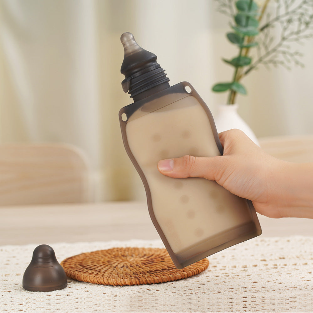 haakaa-sachet-d-alimentation-presser-en-silicone-260-ml-t-tine-pour-lait-et-alim image 4