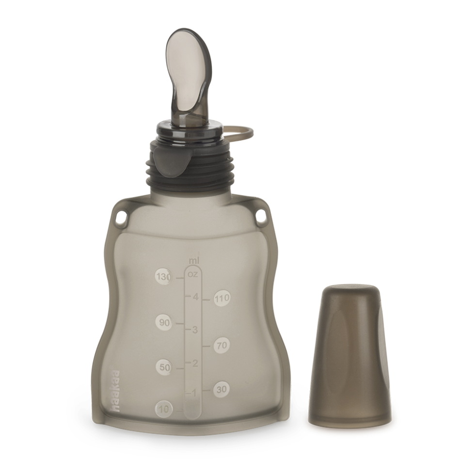 poche-alimentaire-en-silicone-haakaa-avec-cuill-re-130-ml image 1