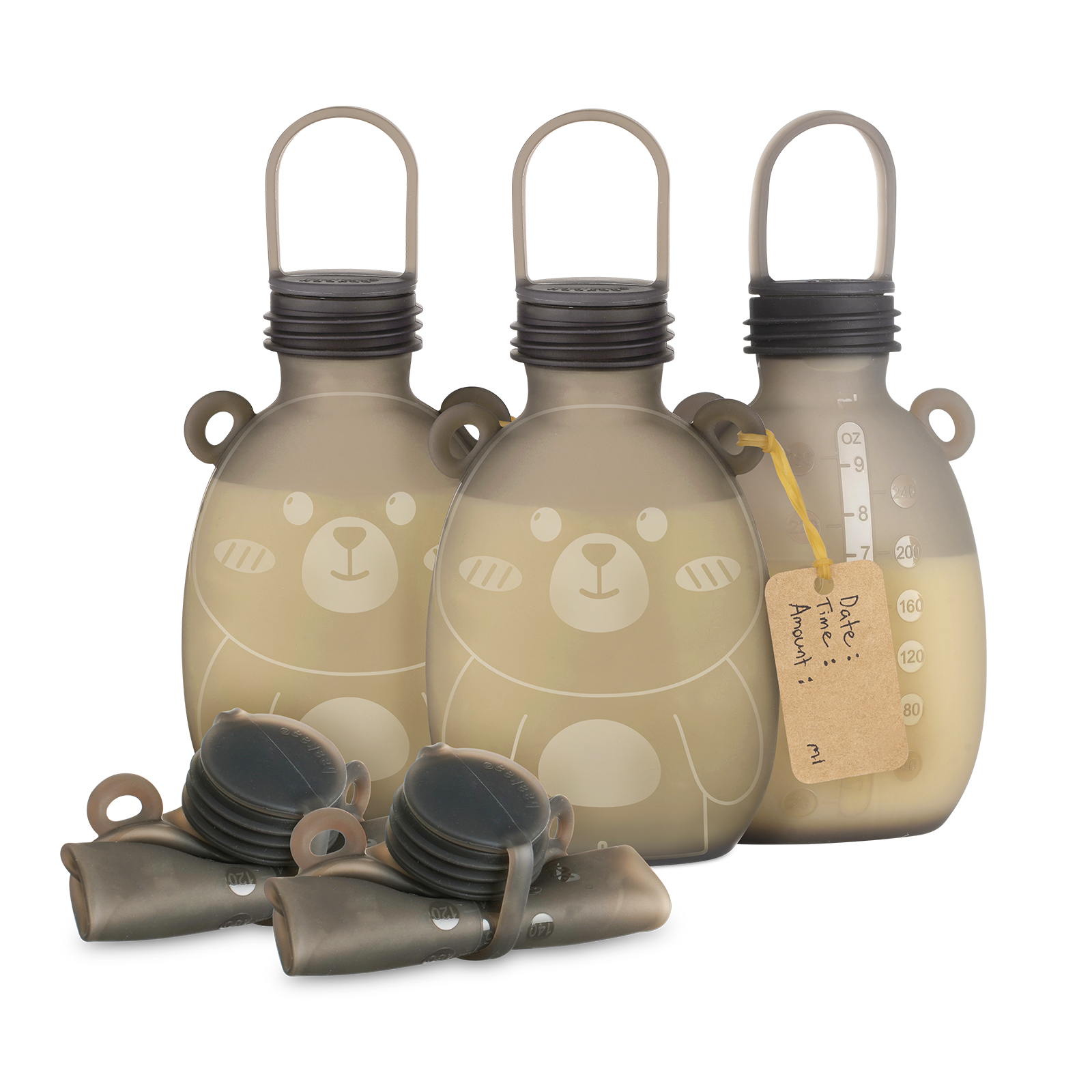 haakaa-happii-bear-sac-de-stockage-de-lait-maternel-en-silicone image 1
