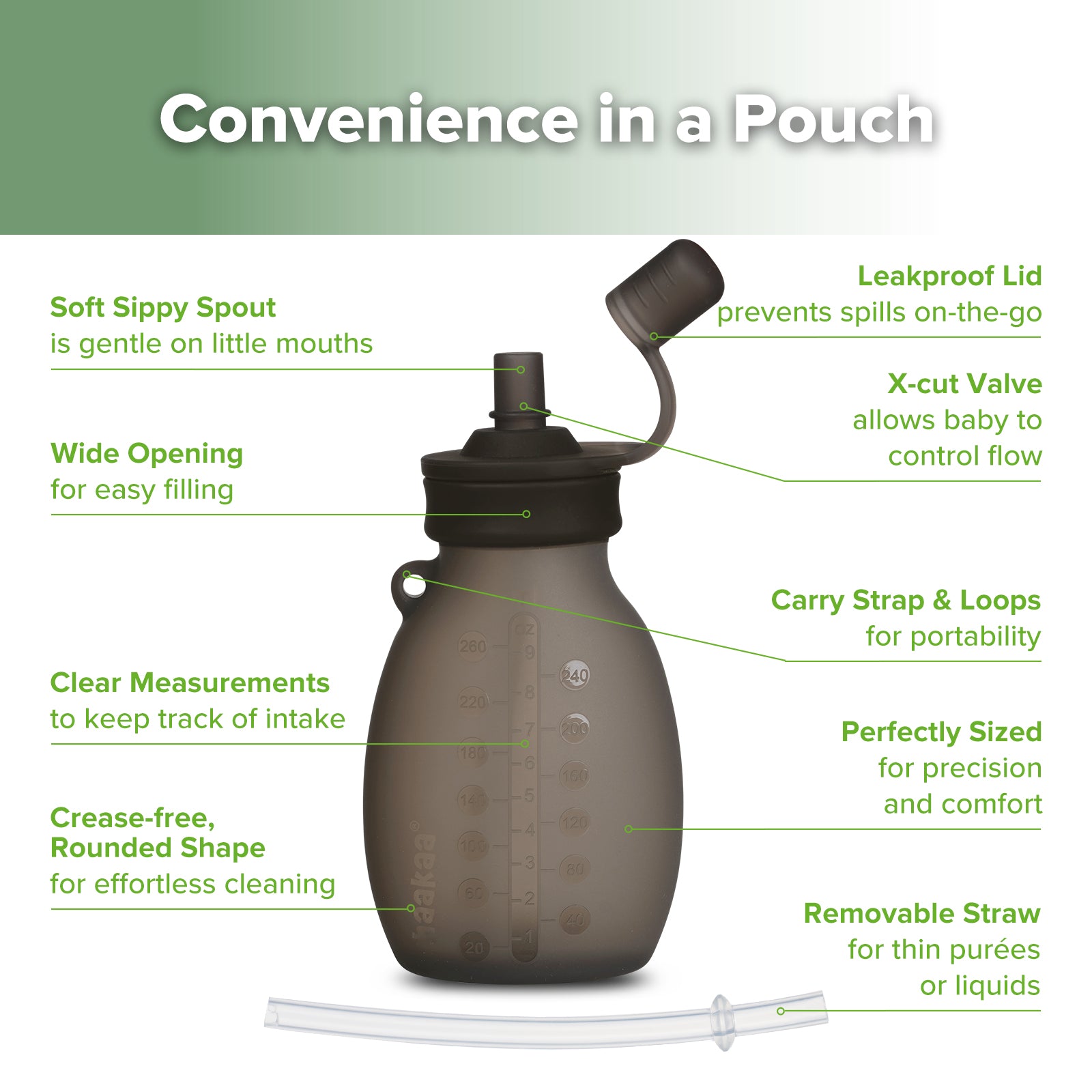 haakaa-hippo-wide-opening-silicone-goody-pouch-260ml image 5