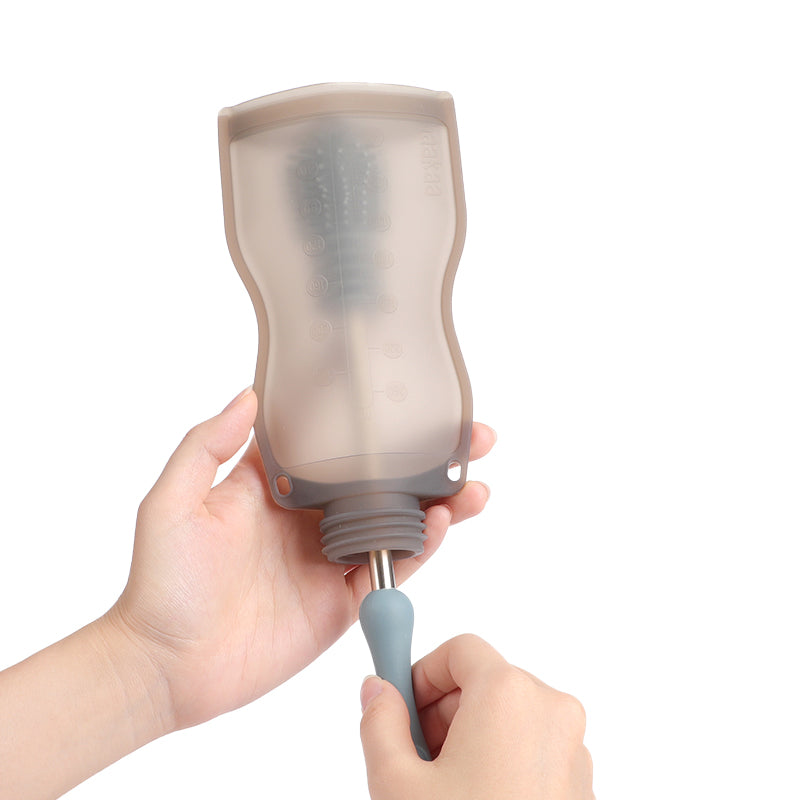 brosse-de-nettoyage-en-silicone-haakaa-rose image 3
